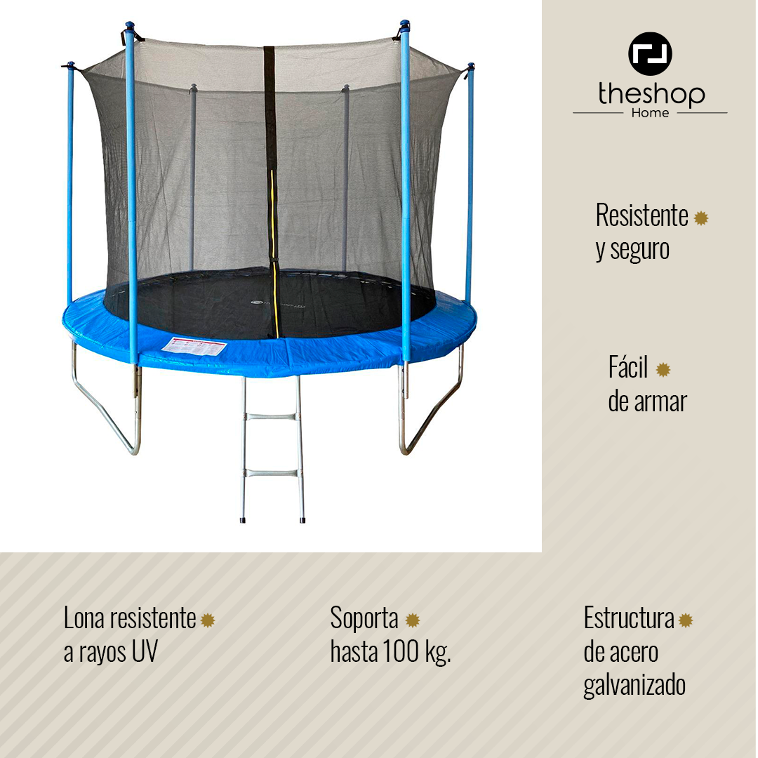 Trampolín Brincolín The Shop, 4.26m 14 Pies, Tombling Seguro 