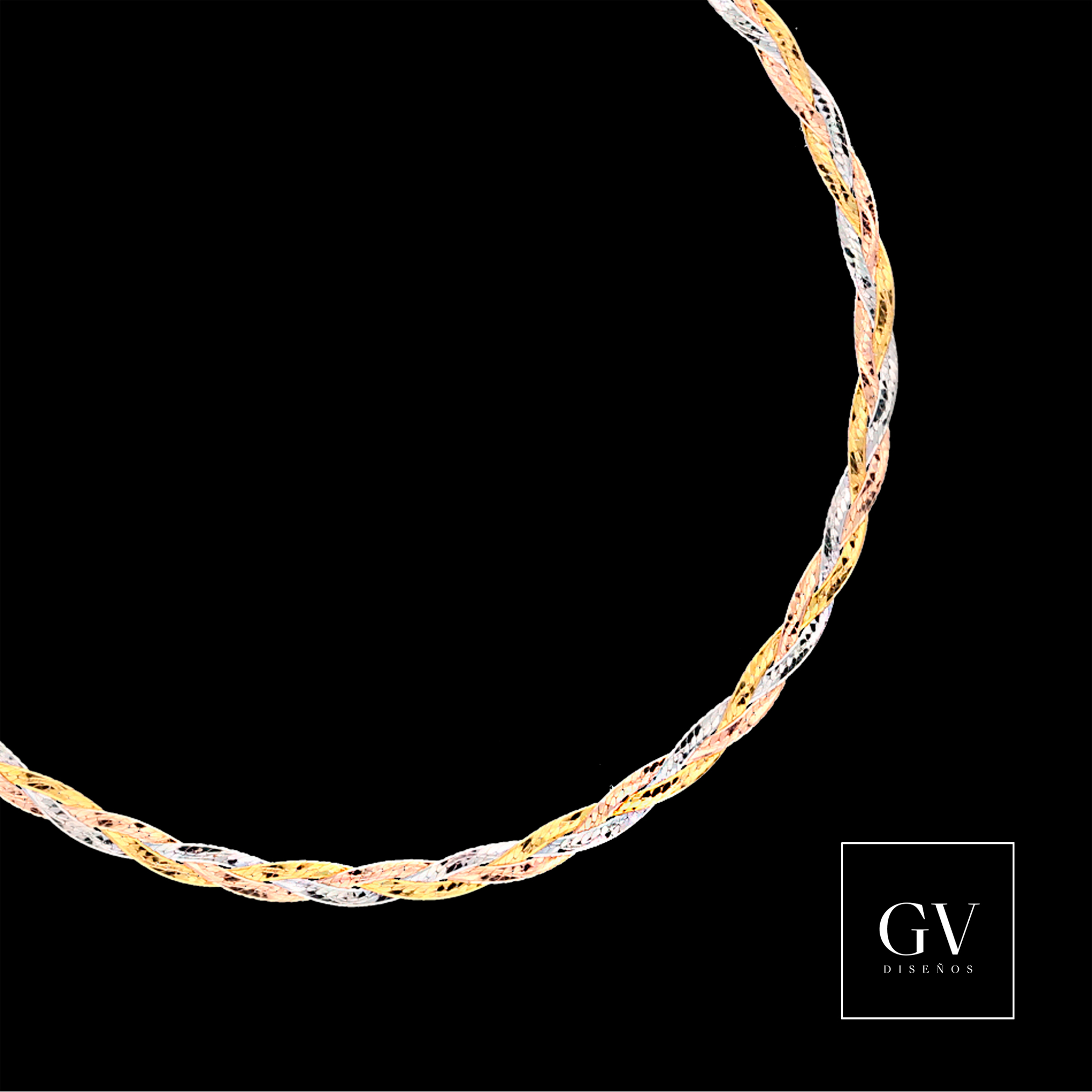 Pulso Trenzado Oro Florentino Italiano de 14 Kilates