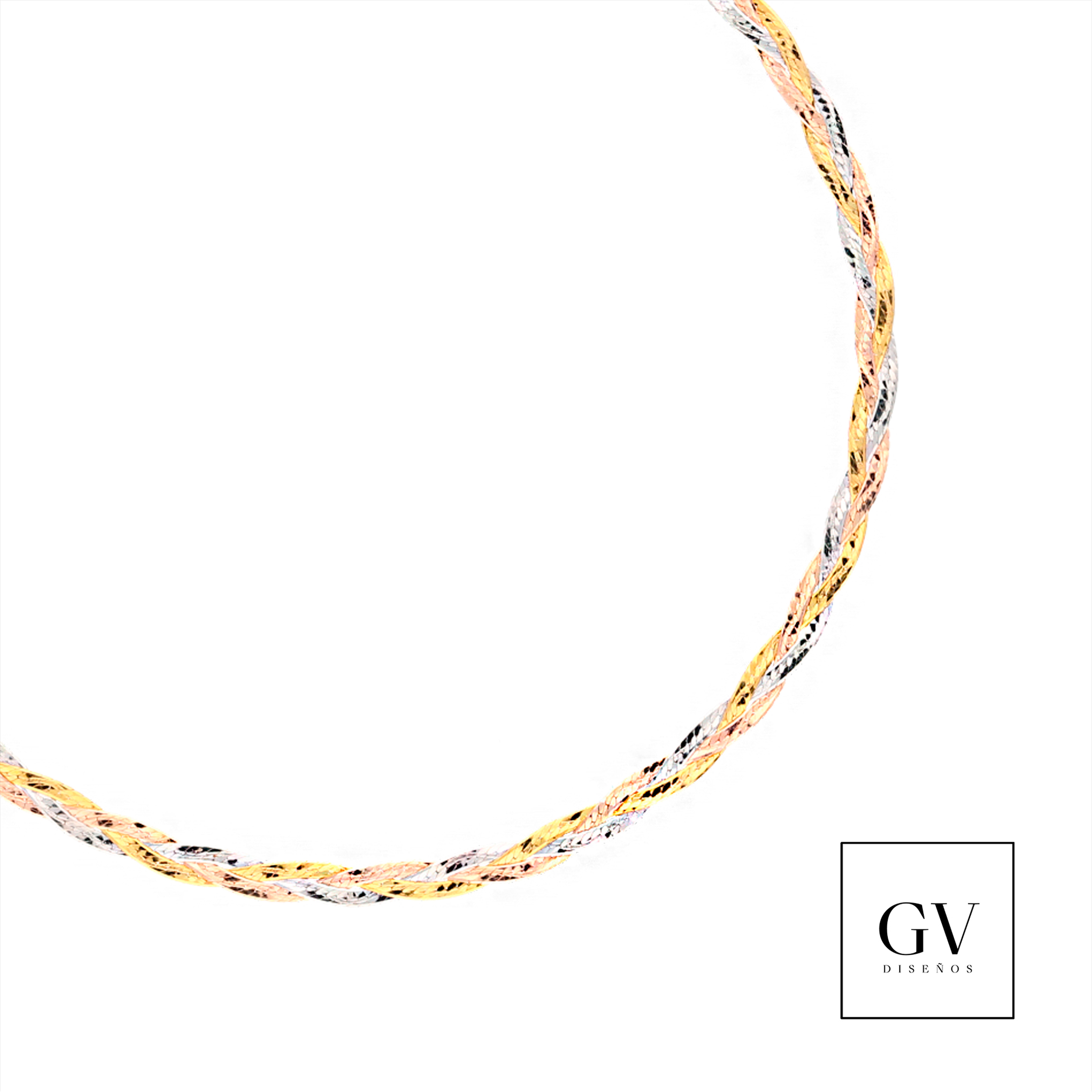 Pulso Trenzado Oro Florentino Italiano de 14 Kilates