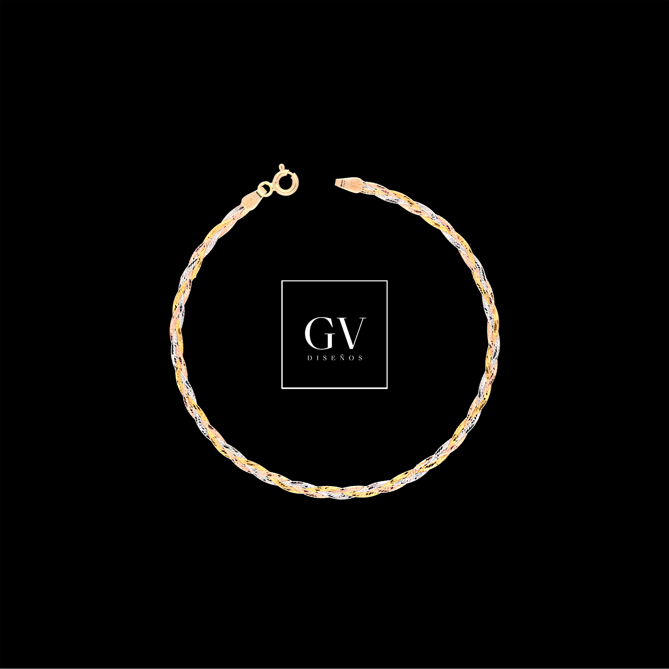 Pulso Trenzado Oro Florentino Italiano de 14 Kilates