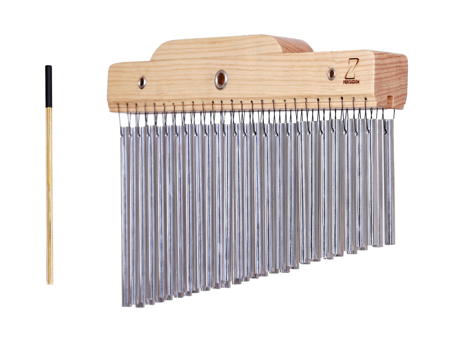 CAMPANA CHINA 50 TONOS DOBLE FILA, CON FUNDA; CORTINA MUSICAL