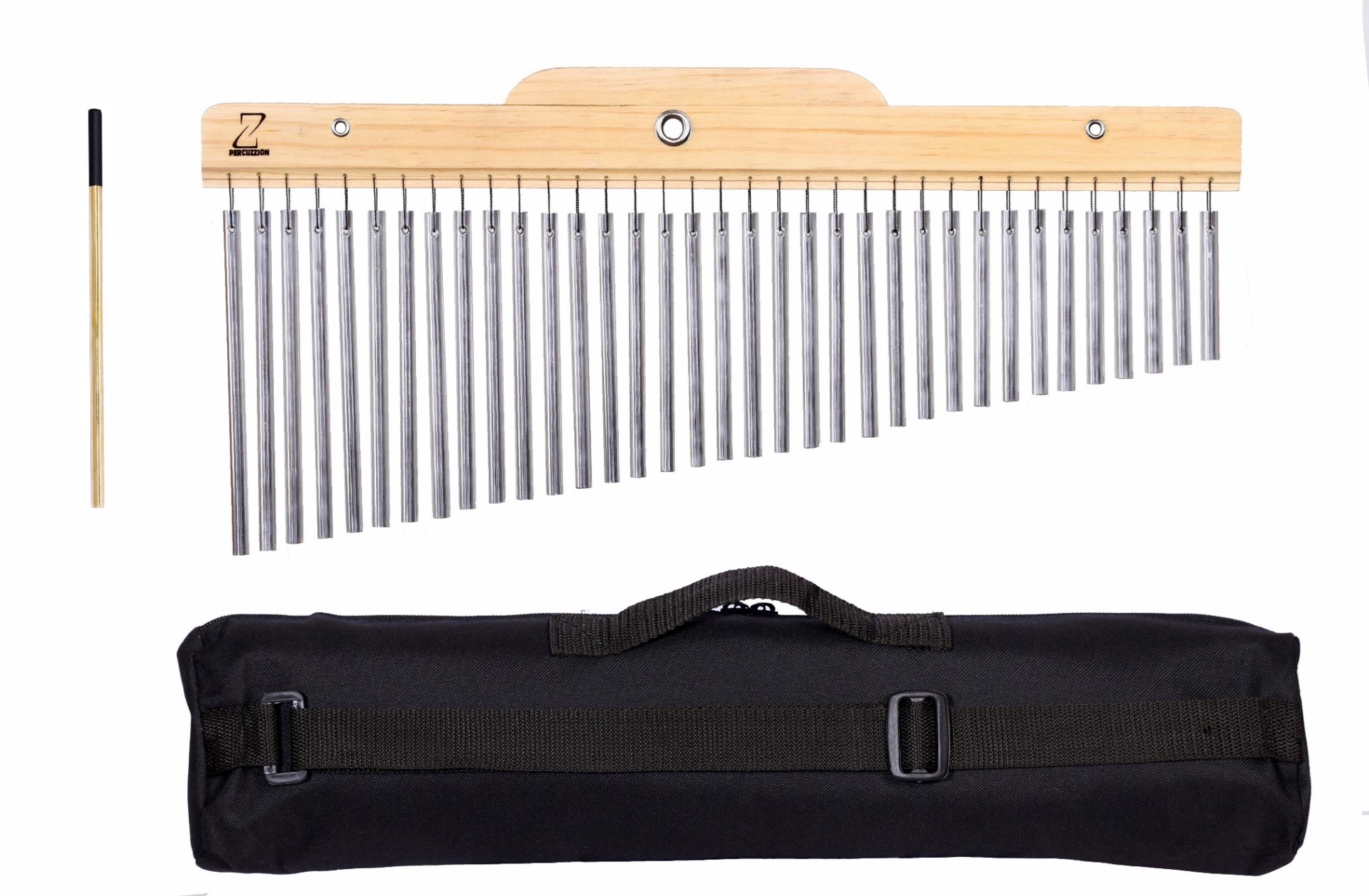 CAMPANA CHINA 35 TONOS CON FUNDA; CORTINA MUSICAL