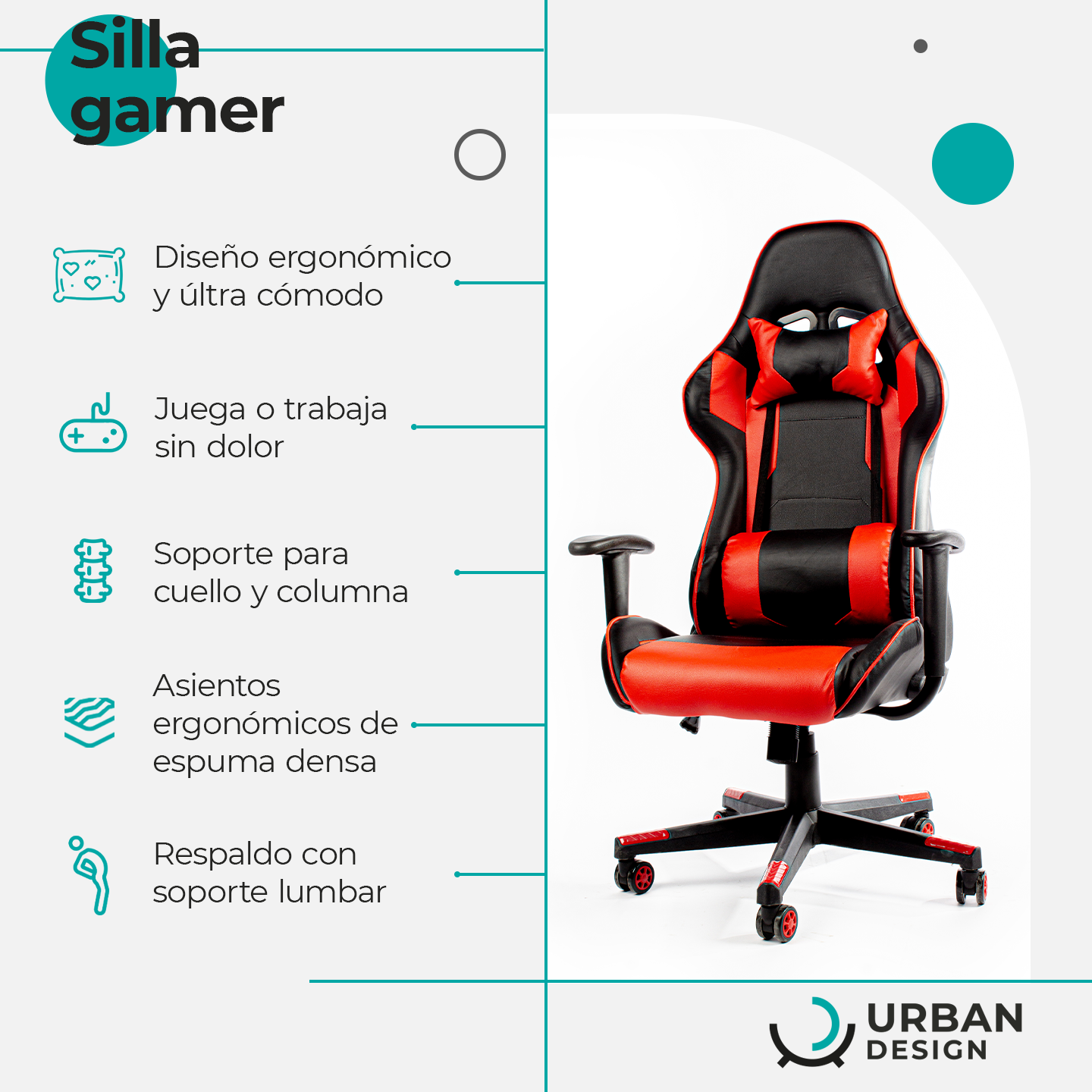 Silla Gamer Gaming Consola Pc Ergonomica Reclinable 