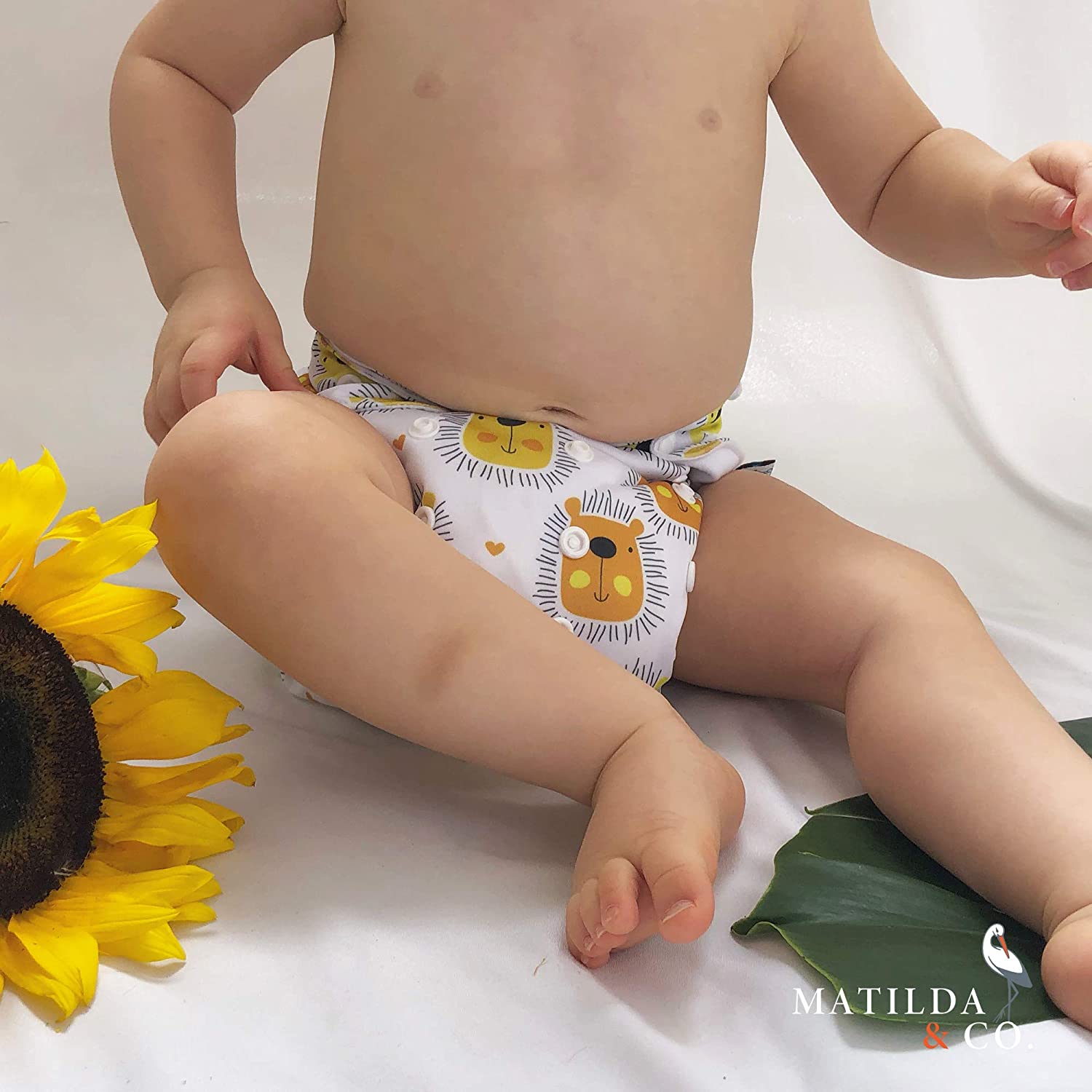 Pañales Ecológicos De Tela Matilda & Co. 7 Pañales, 7 Insertos y 1 bolsa, Niño 