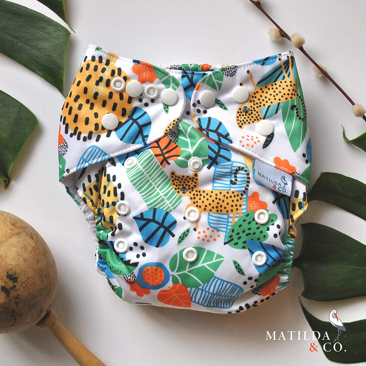 Pañales Ecológicos De Tela Matilda & Co. 7 Pañales, 7 Insertos y 1 bolsa, Niño 