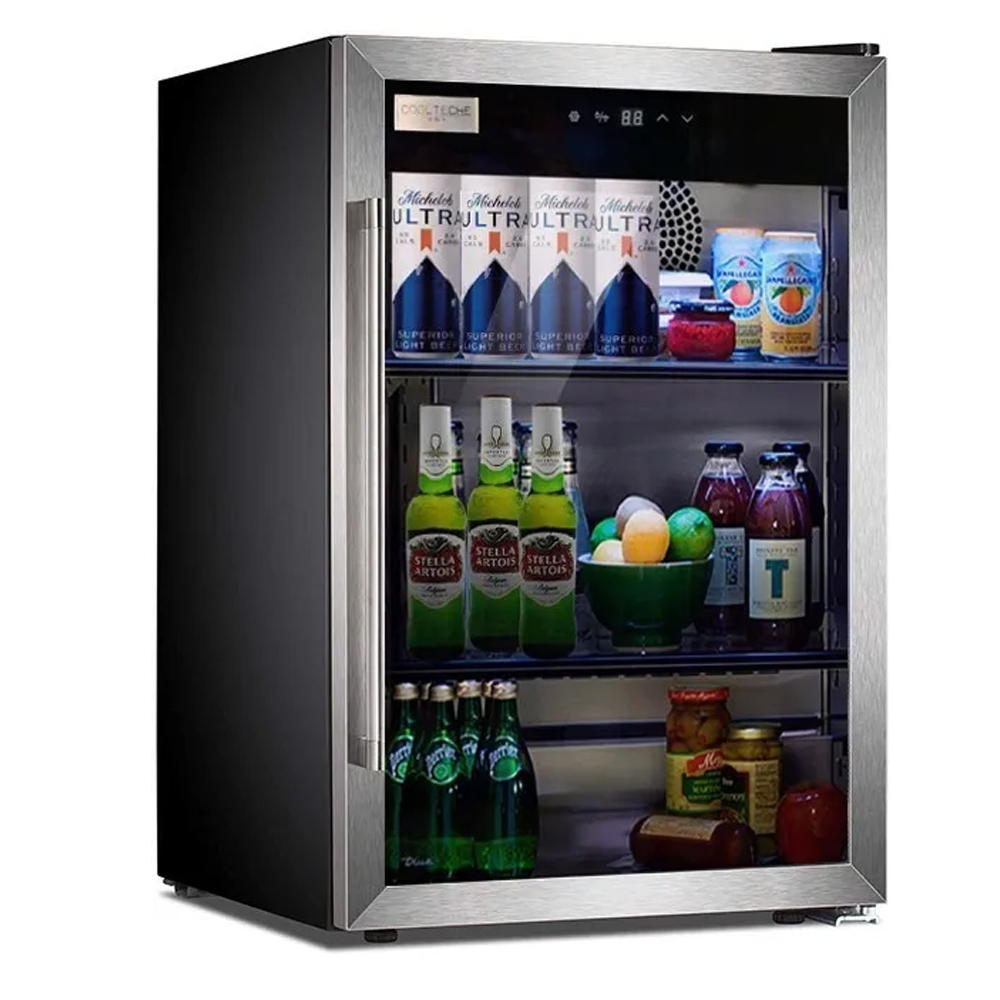 Frigobar Refrigerador Acero Inoxidable 85 Latas 2.4pies 70l Bar