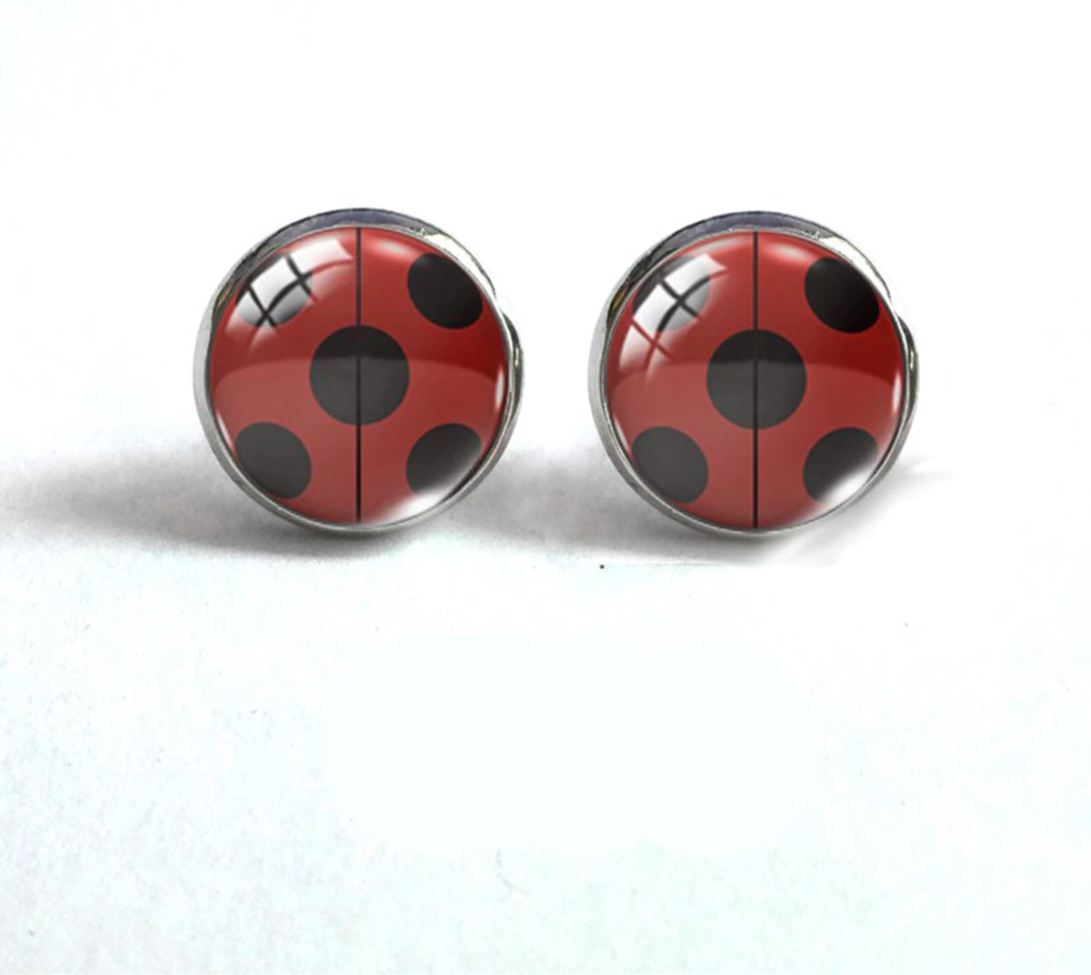 Aretes Mariquitas Ladybug De Acero - 230.