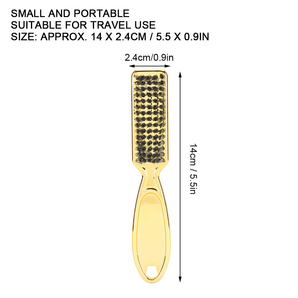 Cepillo Limpiador Para Barba Y Corte De Cabello Peine Dorado