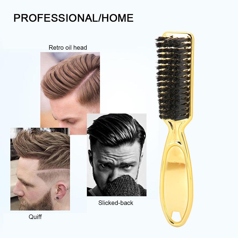 Cepillo Limpiador Para Barba Y Corte De Cabello Peine Dorado