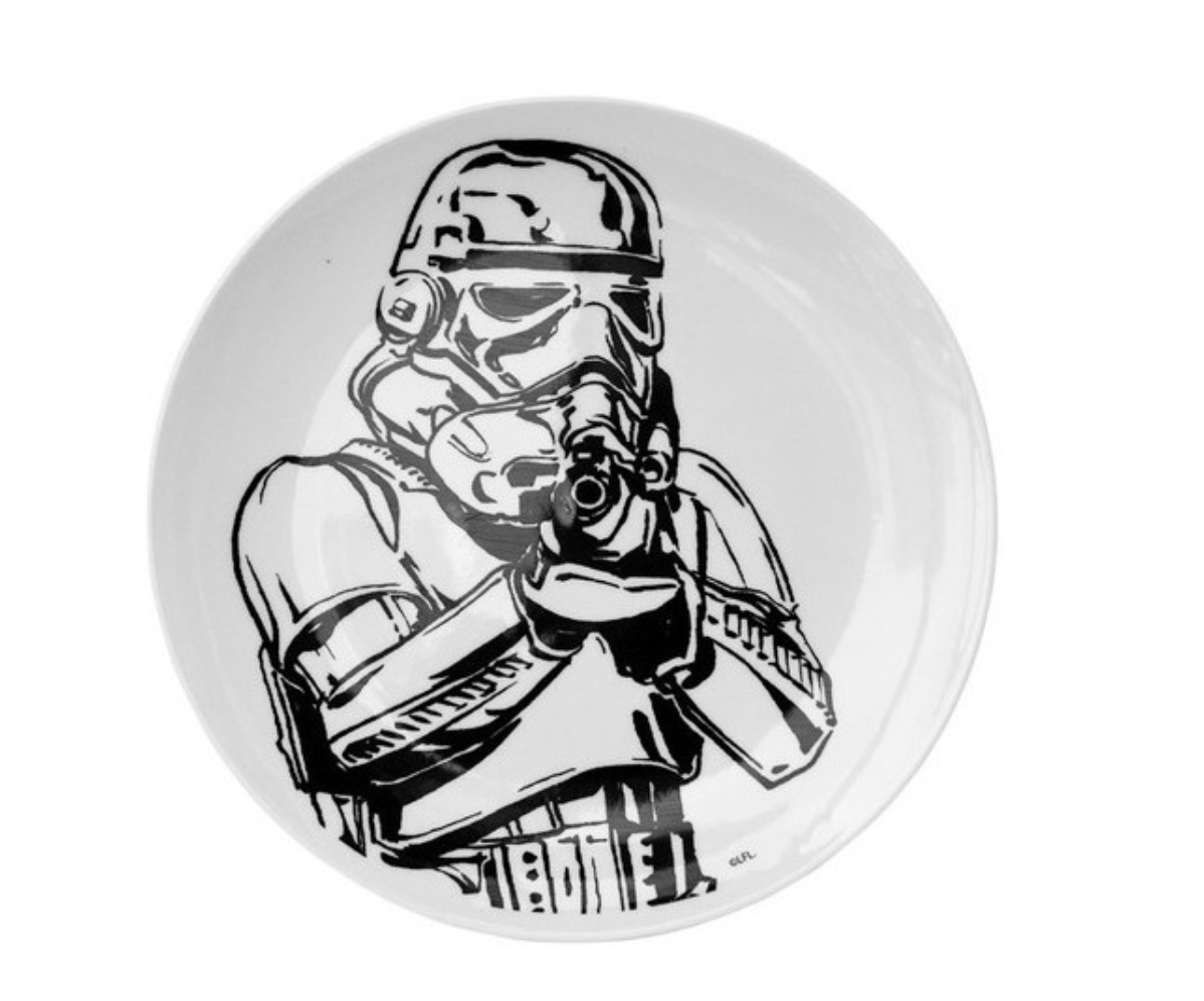 Vajilla Porcelana 12 Pzas Star Wars Disney Darth Vader Colección R2D2 Lucasfilm