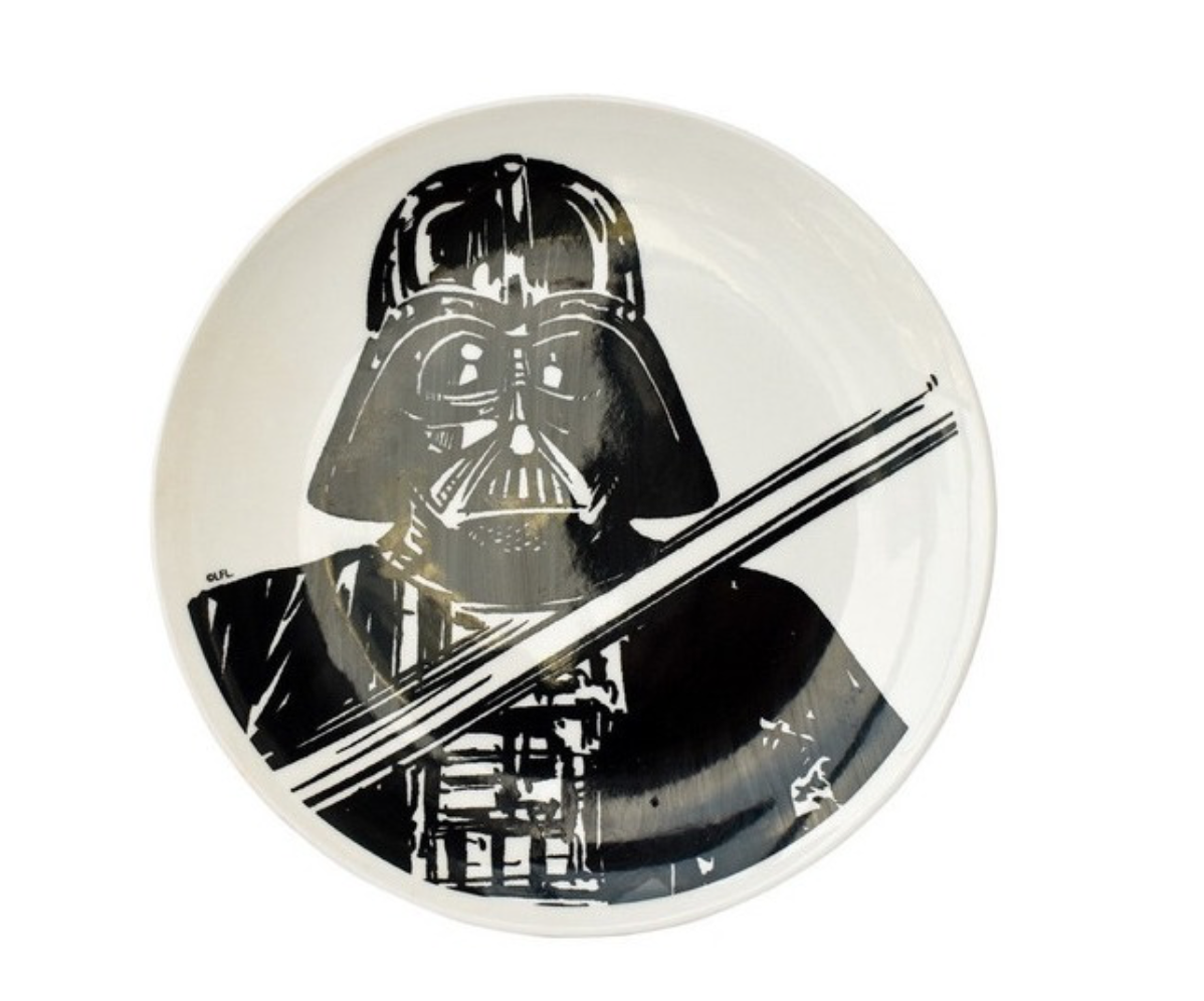 Vajilla Porcelana 12 Pzas Star Wars Disney Darth Vader Colección R2D2 Lucasfilm