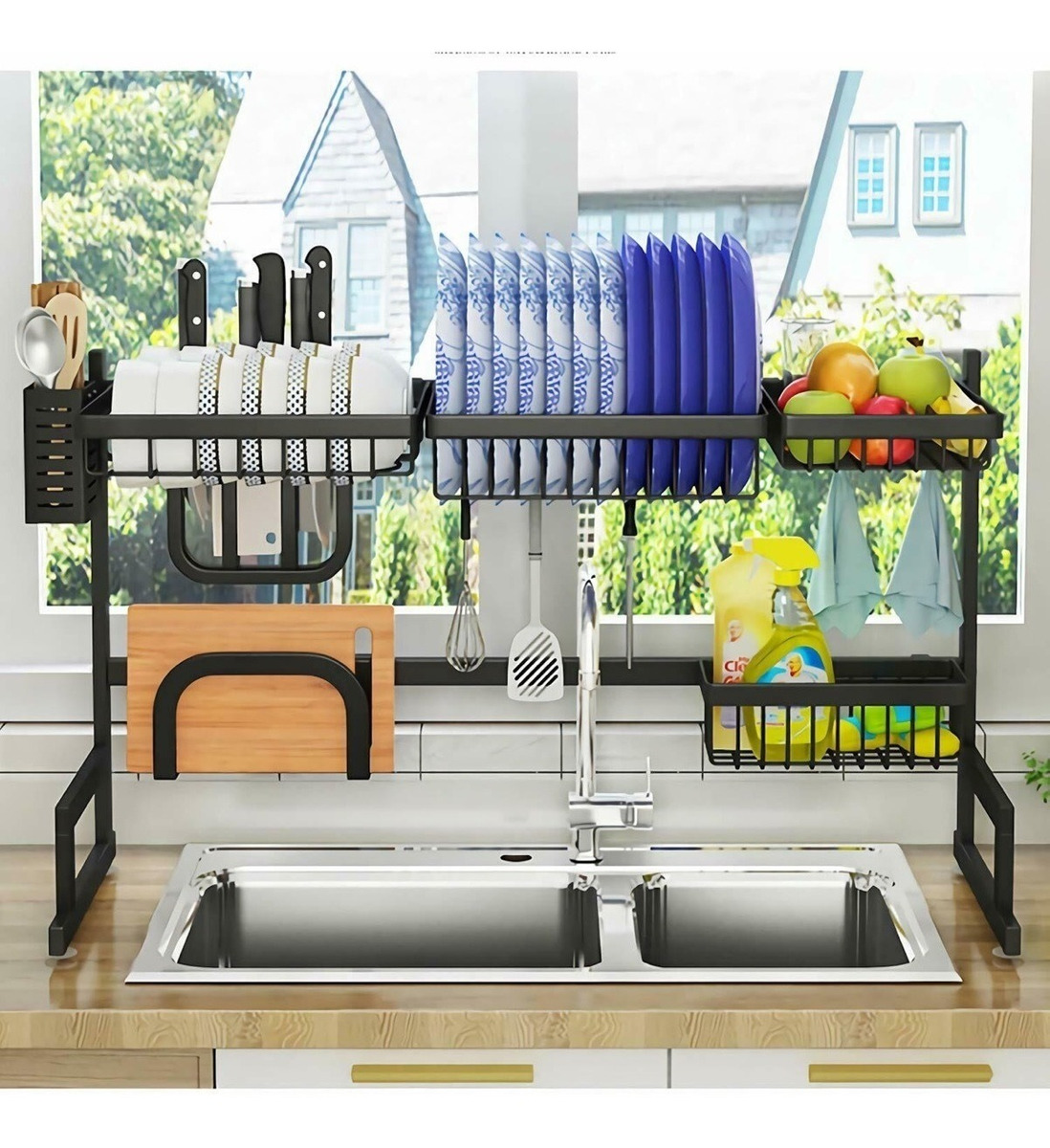 Escurridor De Trastes All In One 2 Niveles Grande Con Regalo