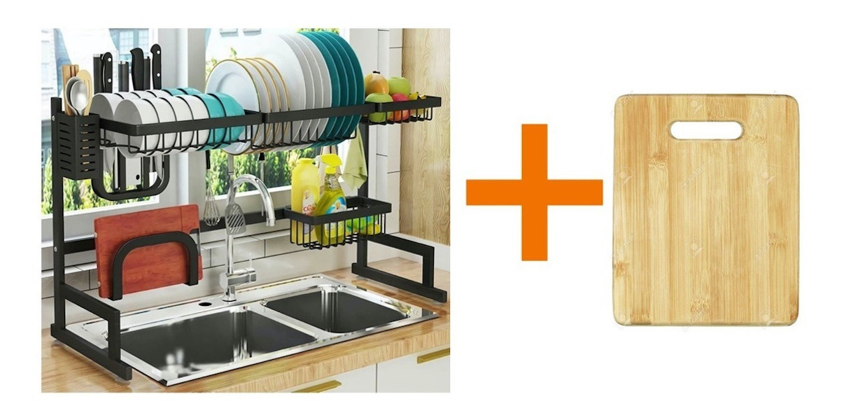 Escurridor De Trastes All In One 2 Niveles Grande Con Regalo