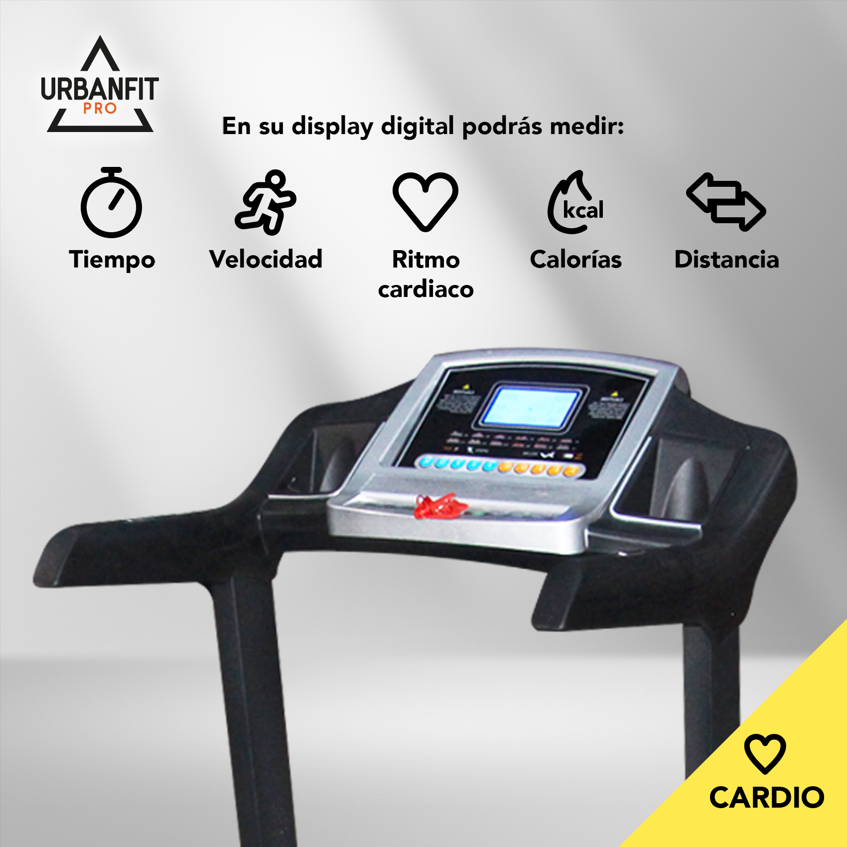 Caminadora Eléctrica UrbanFit Pro 3.5 HP Shock Absorption 