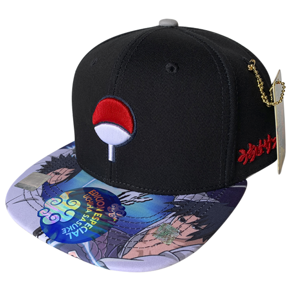 Gorra Naruto Shippuden Edición Especial Sasuke Uchiha bordado alto relieve 