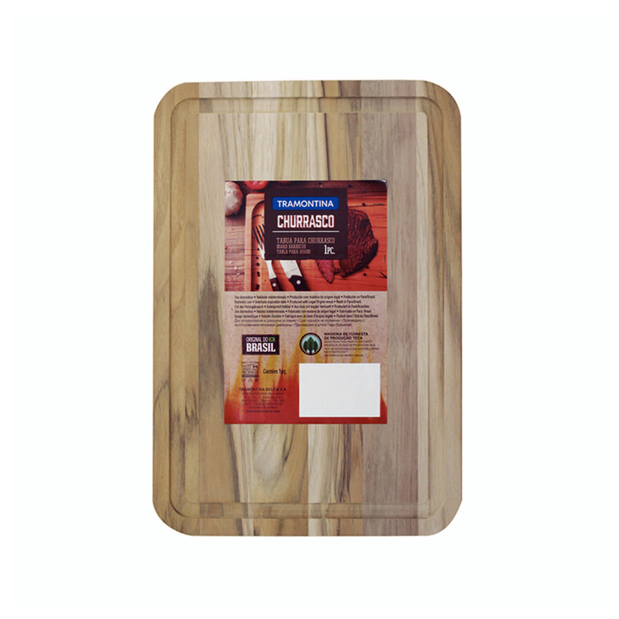 Tabla Para Cortar y Servir Rectangular Churrasco 34x23 cm