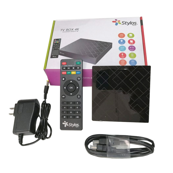 Streaming Box Stylos Hdmi Android 9.0 Smart 4k Netflix Apps