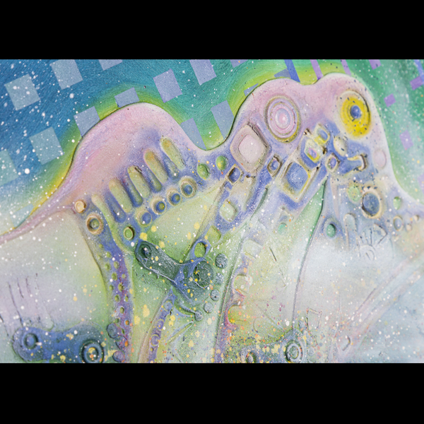 "DUALIDAD" Arte Mexicano Neocrotálico por Javier López Pastrana (Giclée) impresión en canvas lienzo de algodón listo para enmarcar 40x60cm