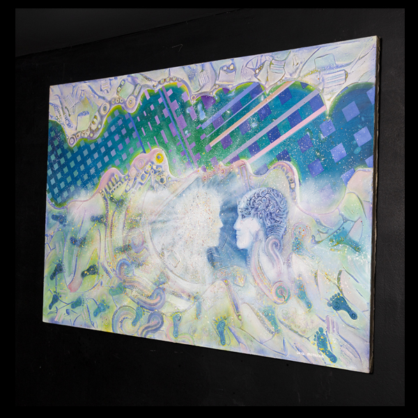 "DUALIDAD" Arte Mexicano Neocrotálico por Javier López Pastrana (Giclée) impresión en canvas lienzo de algodón listo para enmarcar 40x60cm