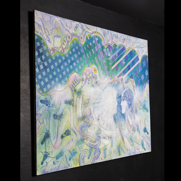 "DUALIDAD" Arte Mexicano Neocrotálico por Javier López Pastrana (Giclée) impresión en canvas lienzo de algodón listo para enmarcar 40x60cm