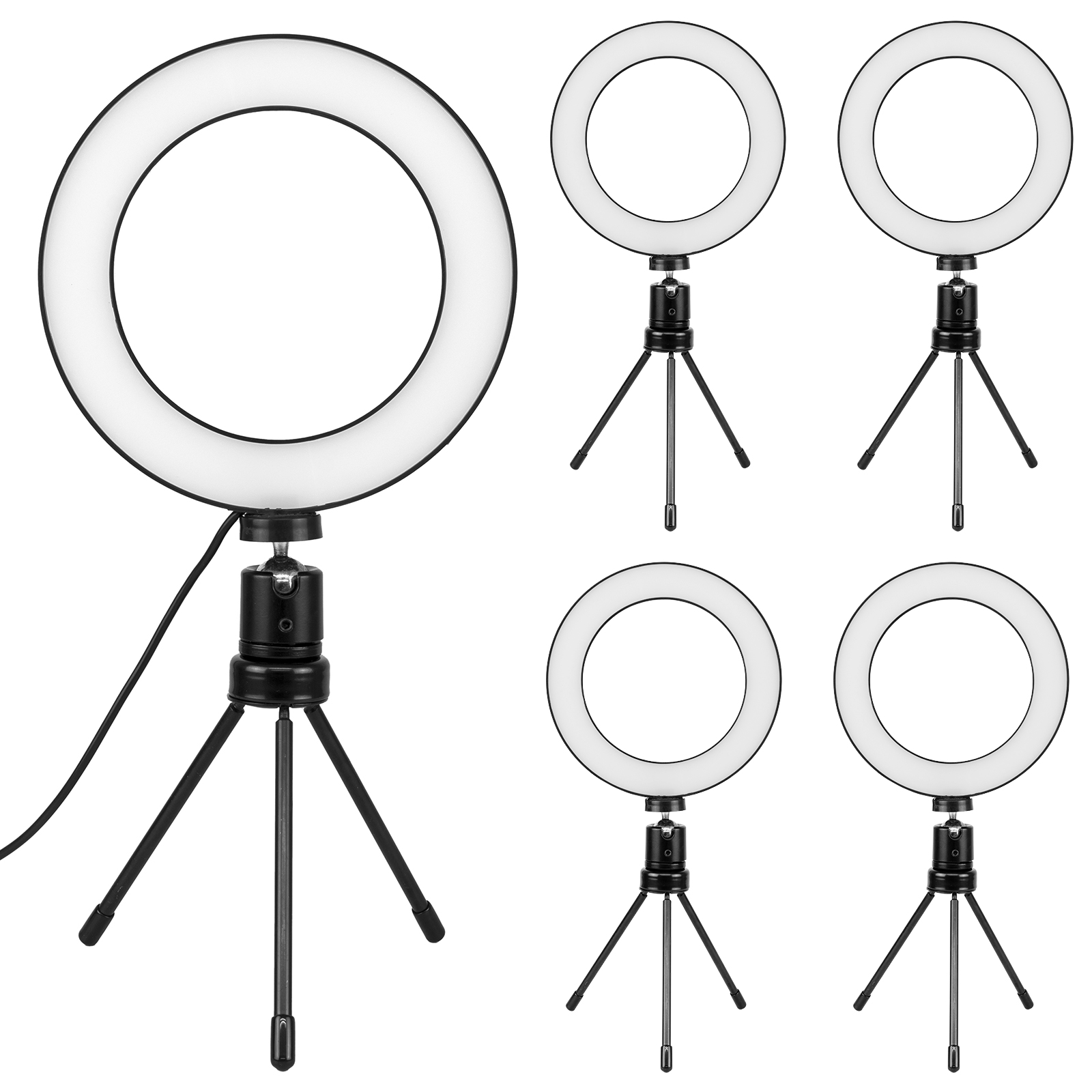 Aro de Luz LED multifuncional para maquillaje y fotografia 6 pulg