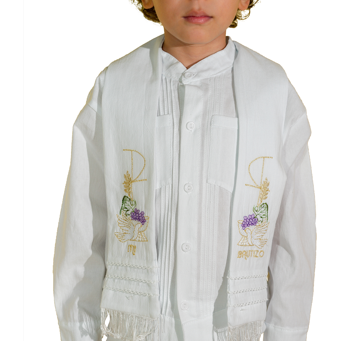 Conjunto de Manta en Manga Larga para Bautizo