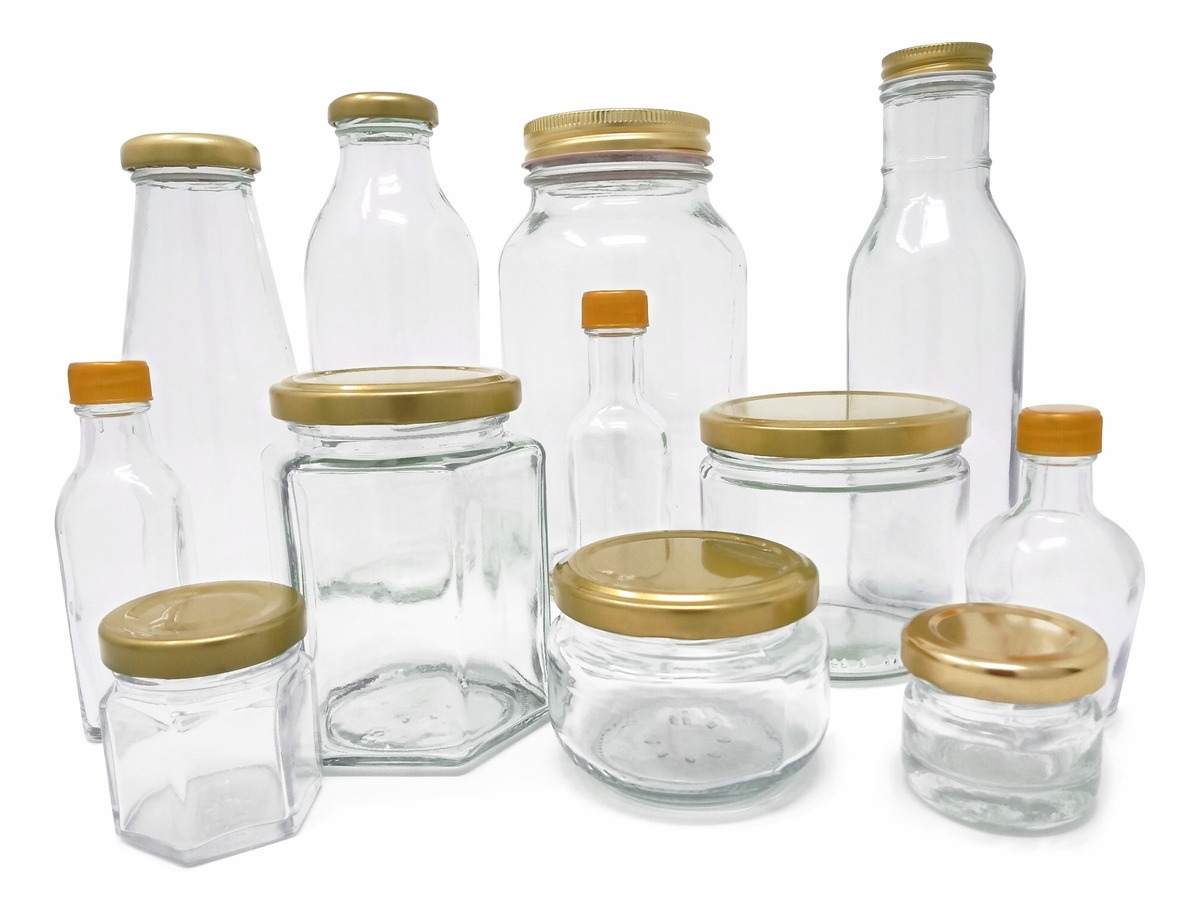 Frasco De Vidrio 16 Oz 450 Ml 12 Pz Dulceros Recuerdos Etc