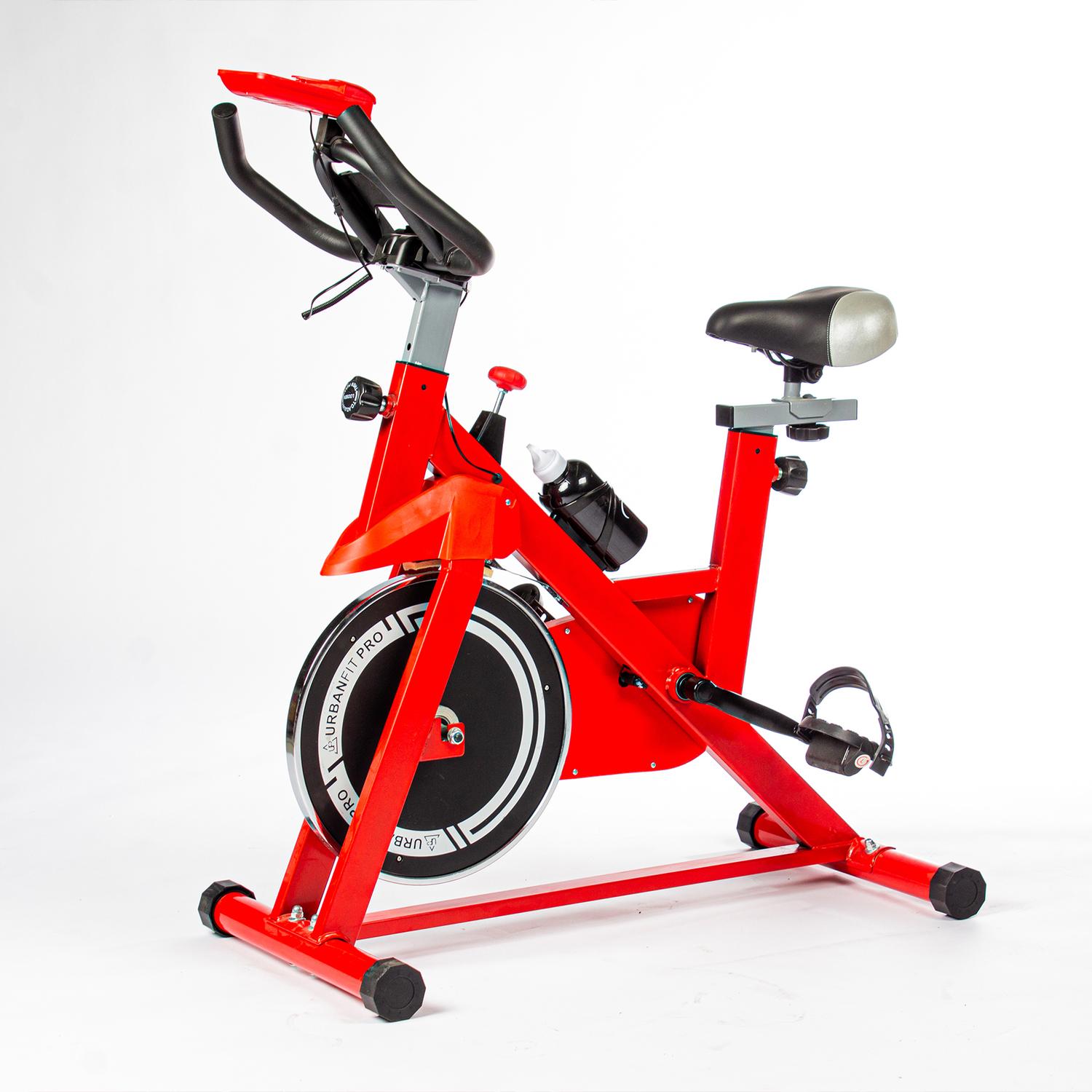 Bicicleta Spinning Estática UrbanFit Pro, Disco de 7 Kg