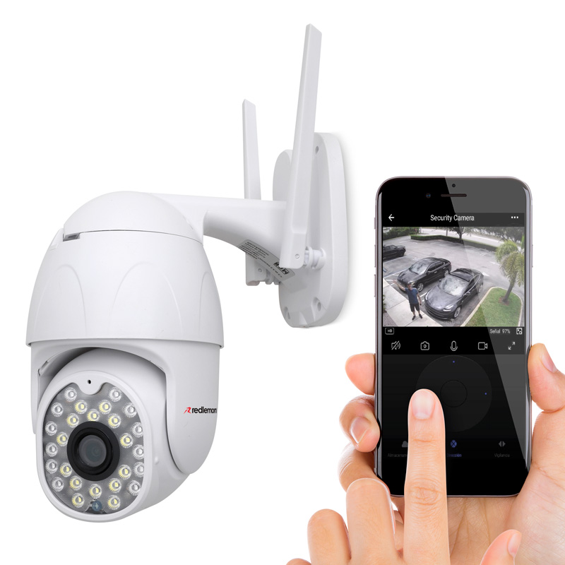 Cámara de Seguridad para Exterior WiFi HD Visión Nocturna Redlemon