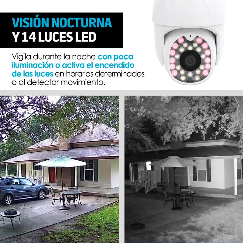 Cámara de Seguridad para Exterior WiFi HD Visión Nocturna Redlemon