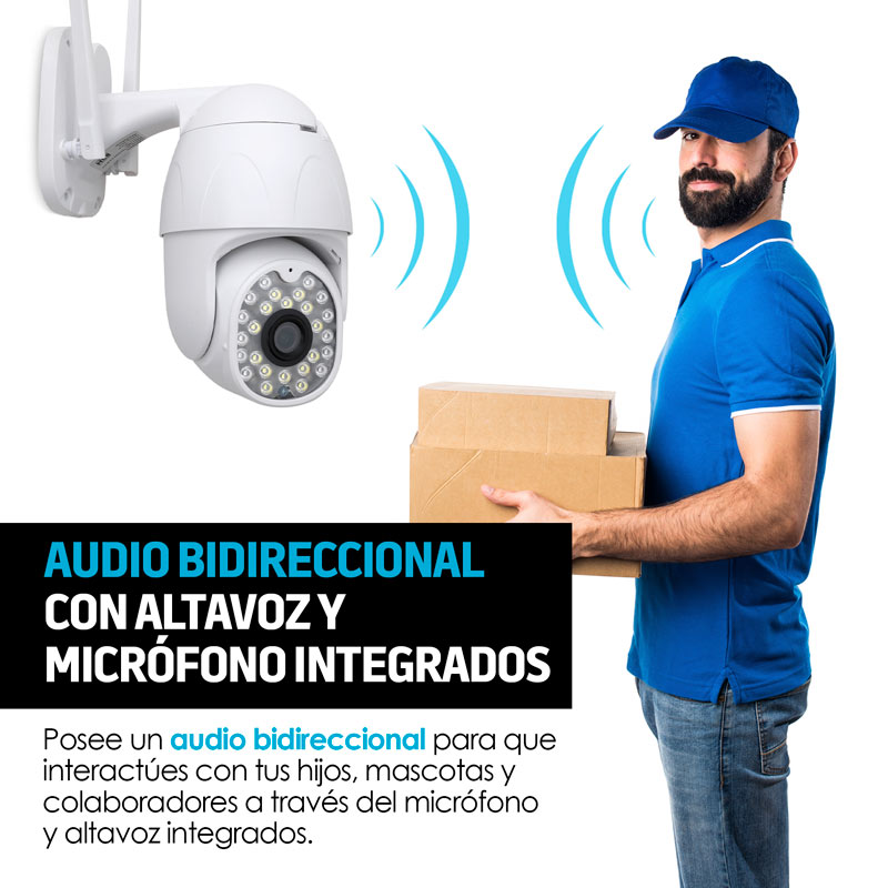 Cámara de Seguridad para Exterior WiFi HD Visión Nocturna Redlemon