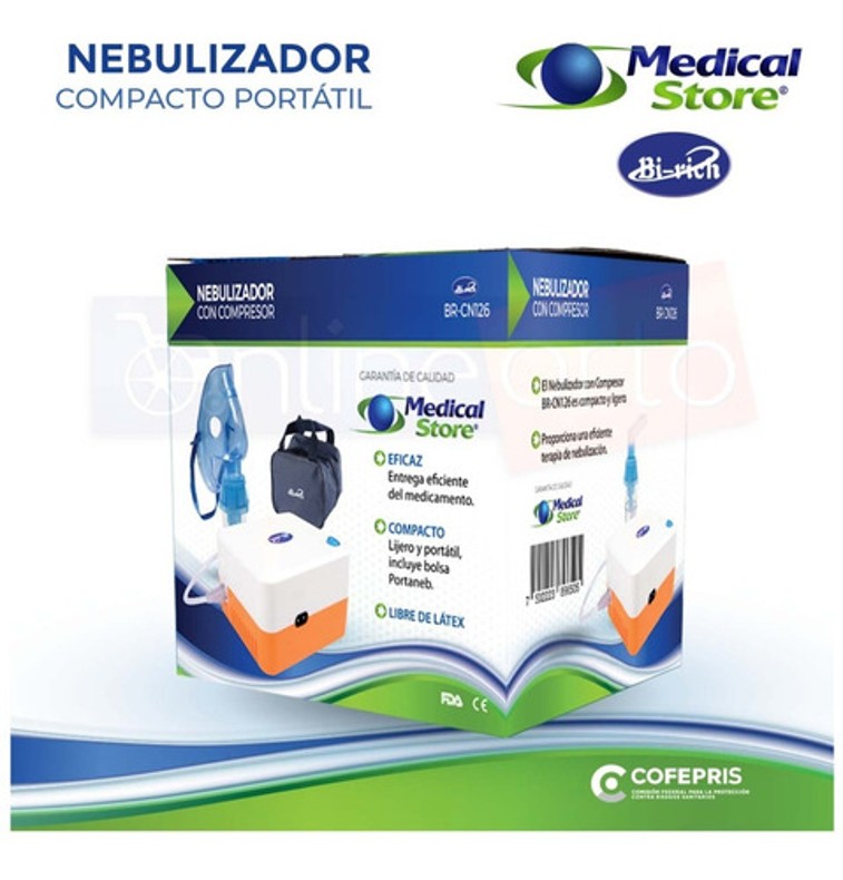 Nebulizador Compresor Compacto Adulto y Pediátrico Medical Store