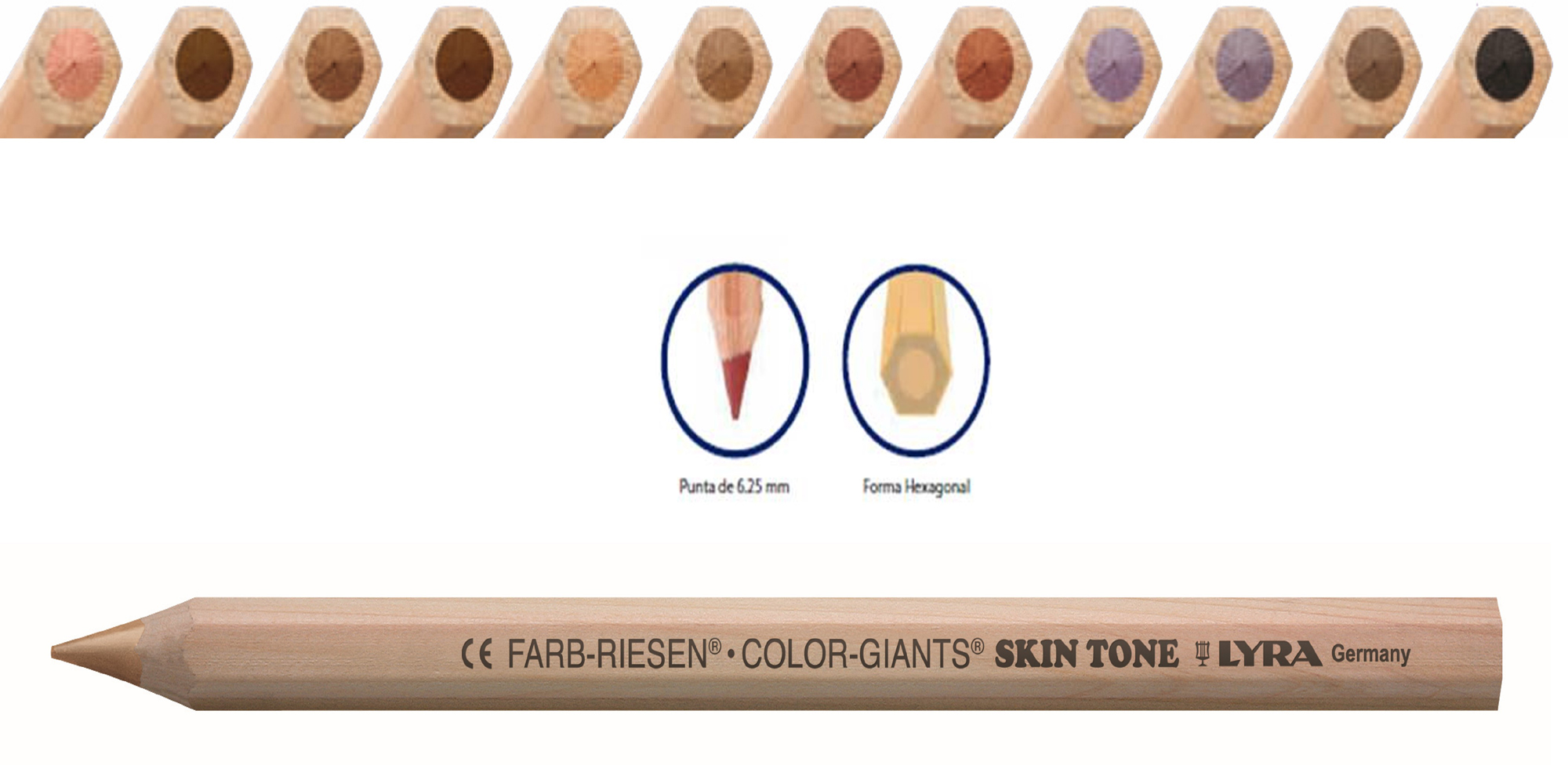 Lápices De Colores 12 Tonos De Piel Skin Tones Lyra