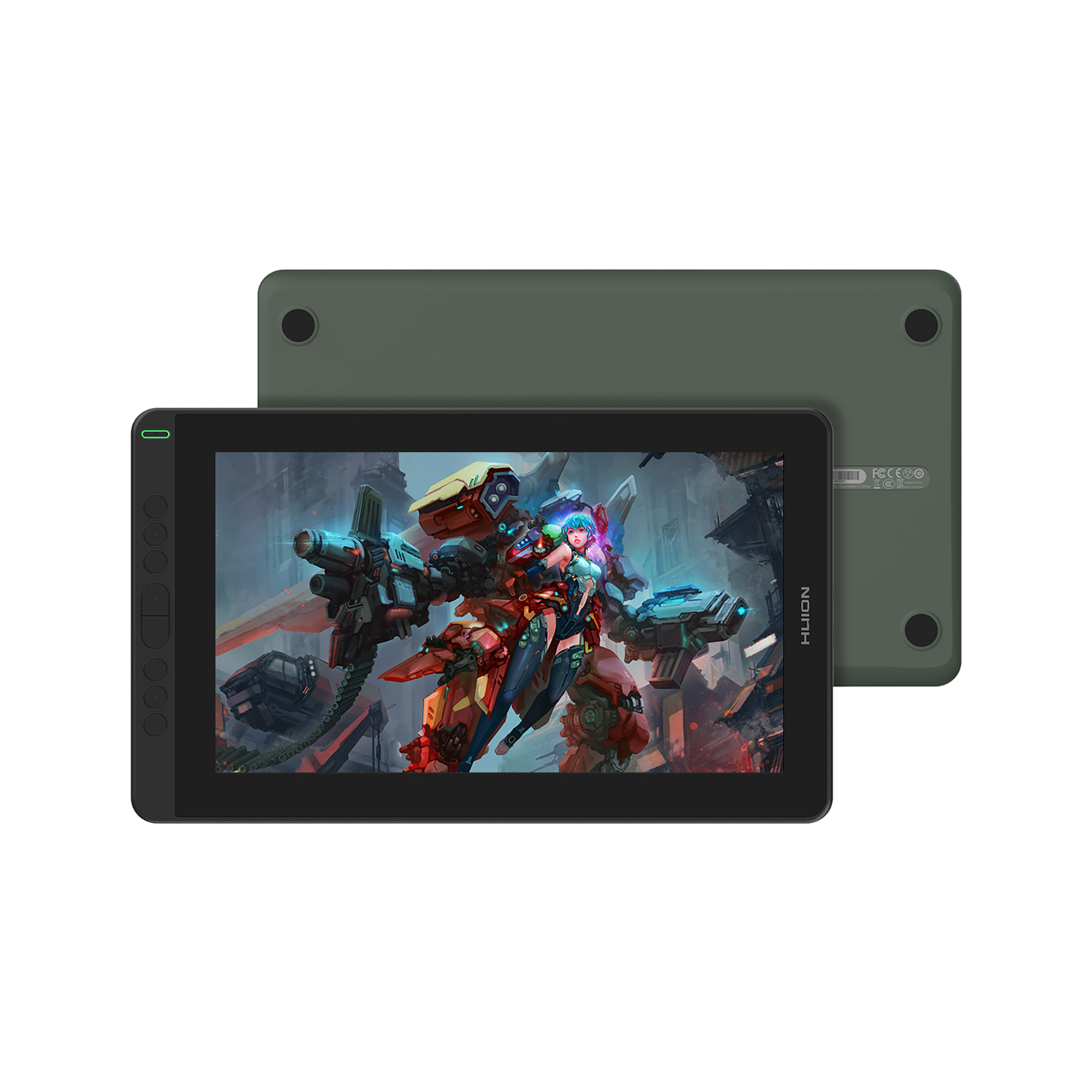 Tableta Gráfica Monitor Huion Kamvas 13 Diseño Dibujo Verde