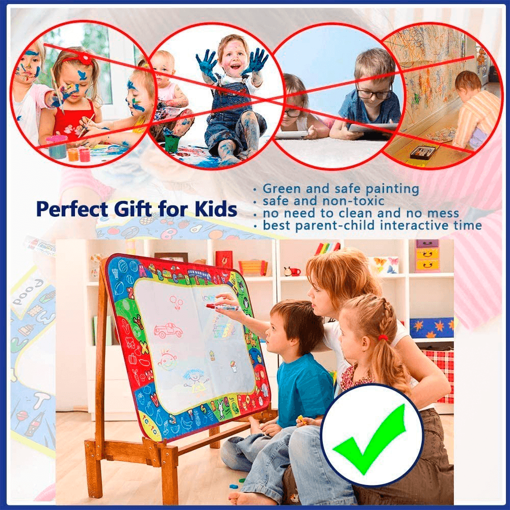 Tapete Para Dibujo Agua Magica Doodle Pizarra Dibujo 80x60cm