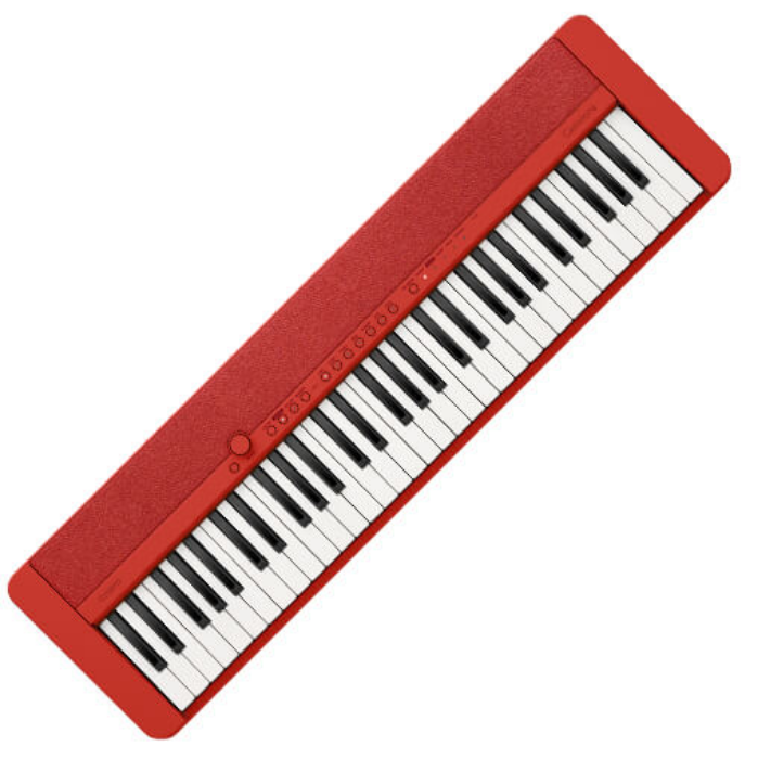 Teclado Portátil 5 Octavas Casio CTS1-Rojo