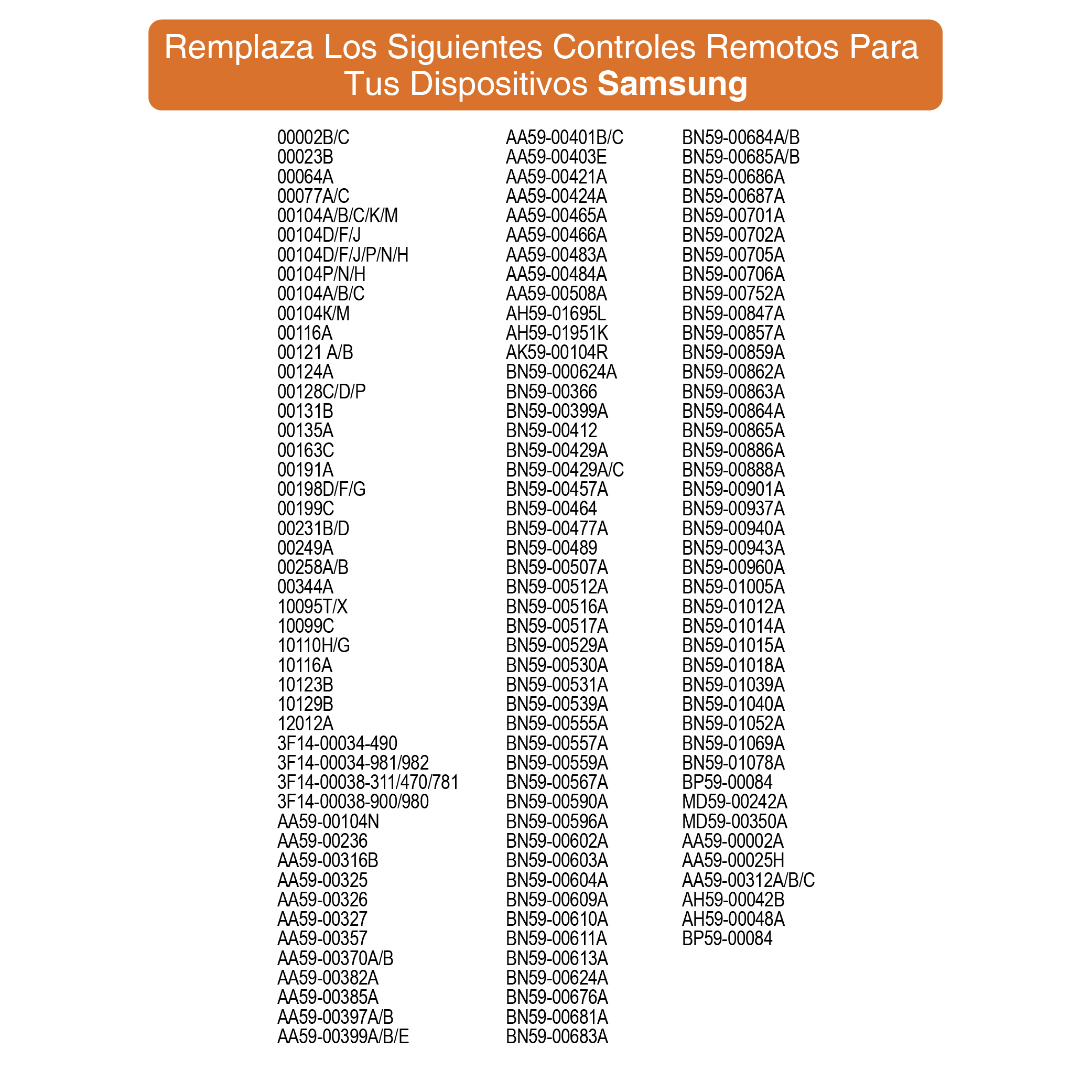 Control remoto Smart TV sustituto SAMSUNG Universal TAIKA