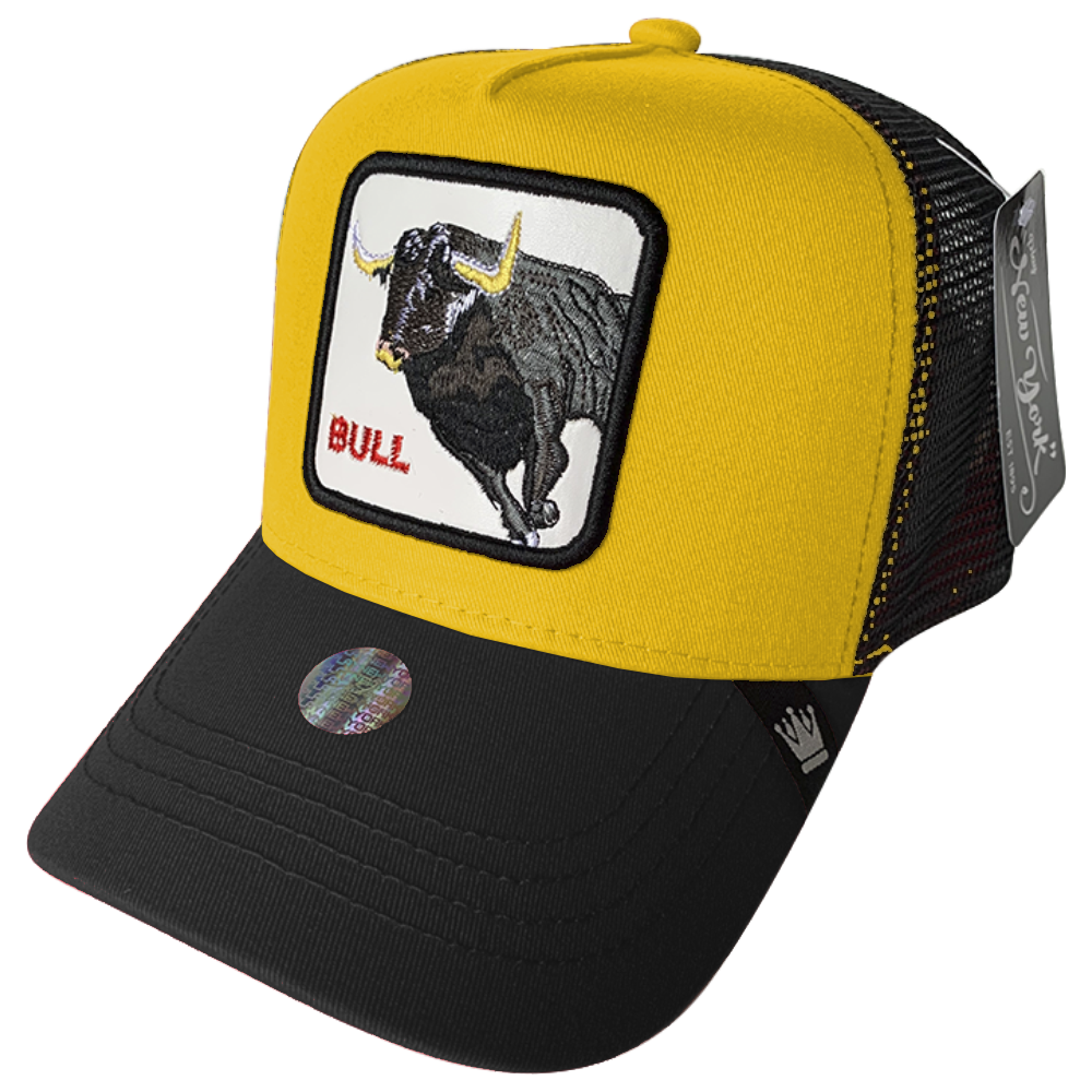 Gorra Trucker Algodón Play New York Parche de Animales BULL