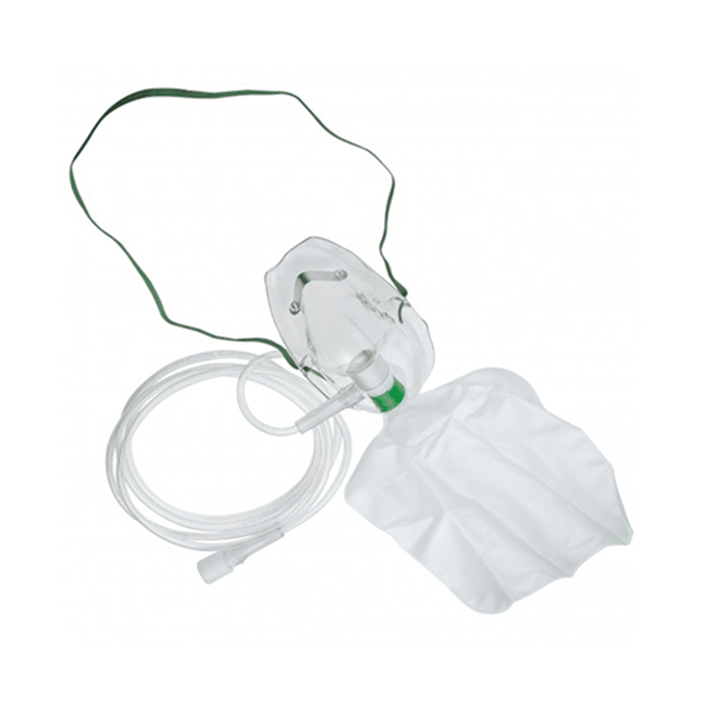 Mascarilla Para Oxigeno de Concentración Alta Adulto c/tubo y Bolsa 