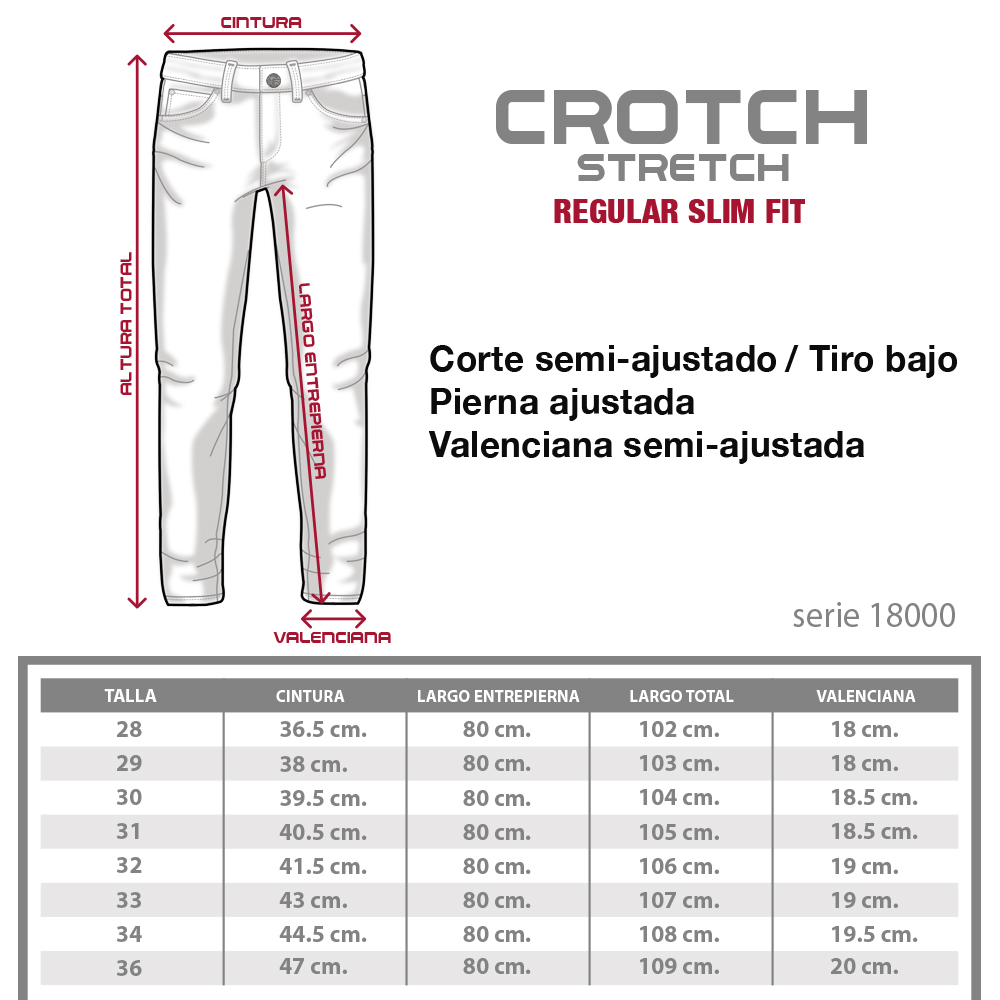 Jeans Regular Slim Fit Crotch 1804 Silver Plate