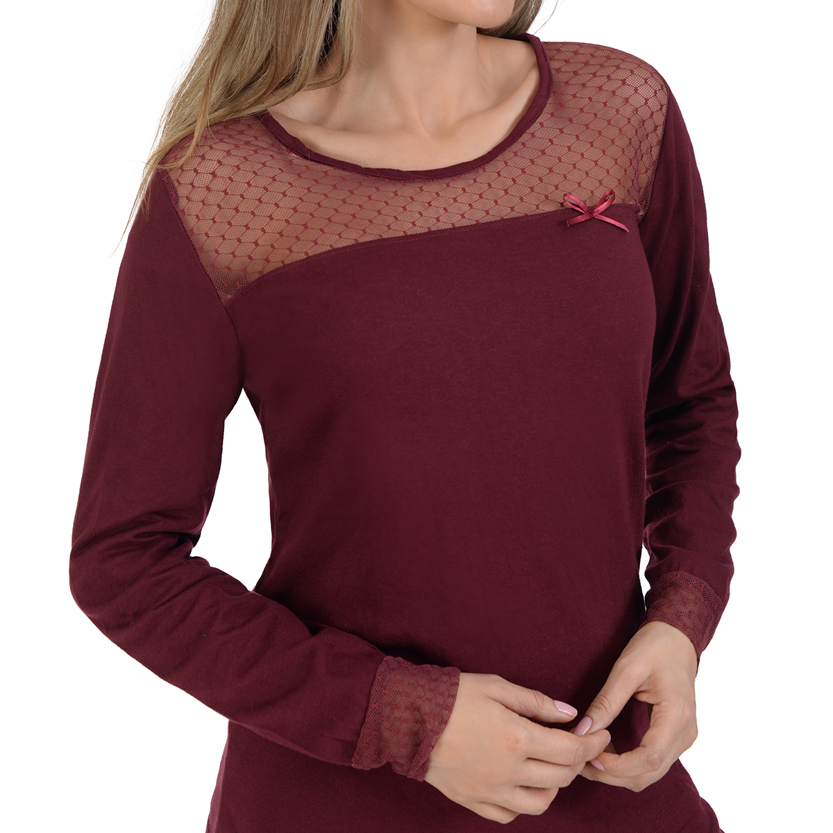 Pijama Mujer Nite Nite 501 Manga larga Pantalón largo Encaje