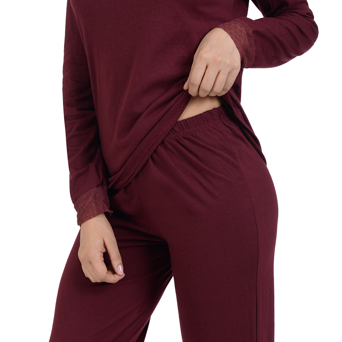 Pijama Mujer Nite Nite 501 Manga larga Pantalón largo Encaje