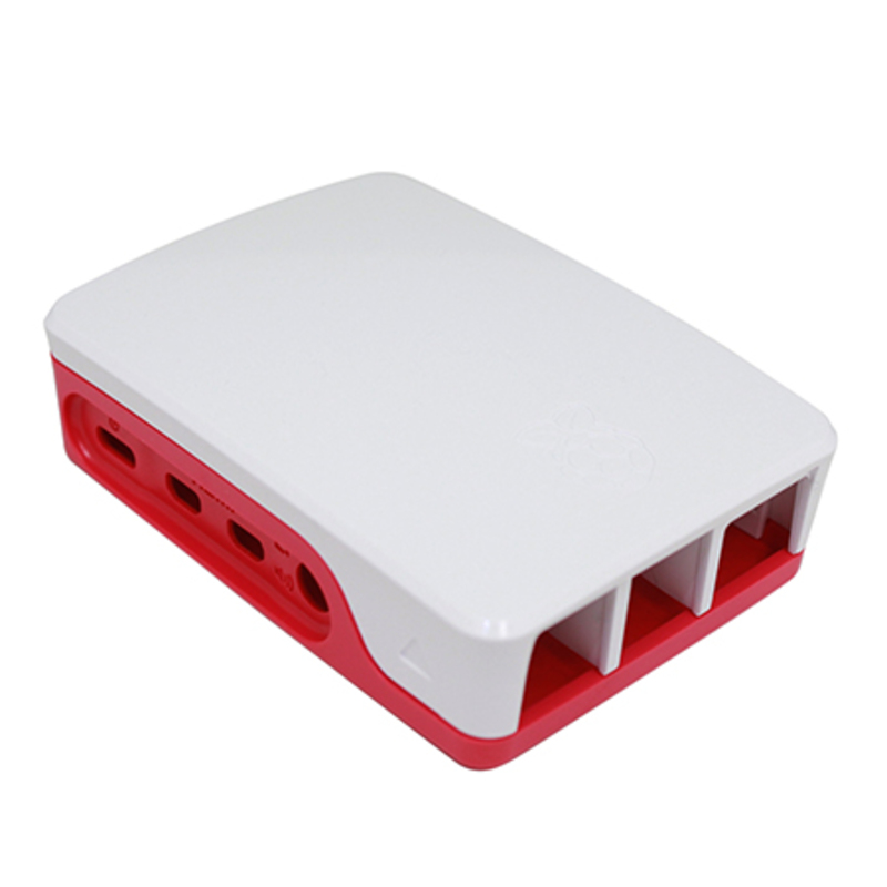 GABINETE ROJO-BLANCO OFICIAL PARA RASPBERRY PI 4 RASPBERRY-PI-4-GABINETE-R