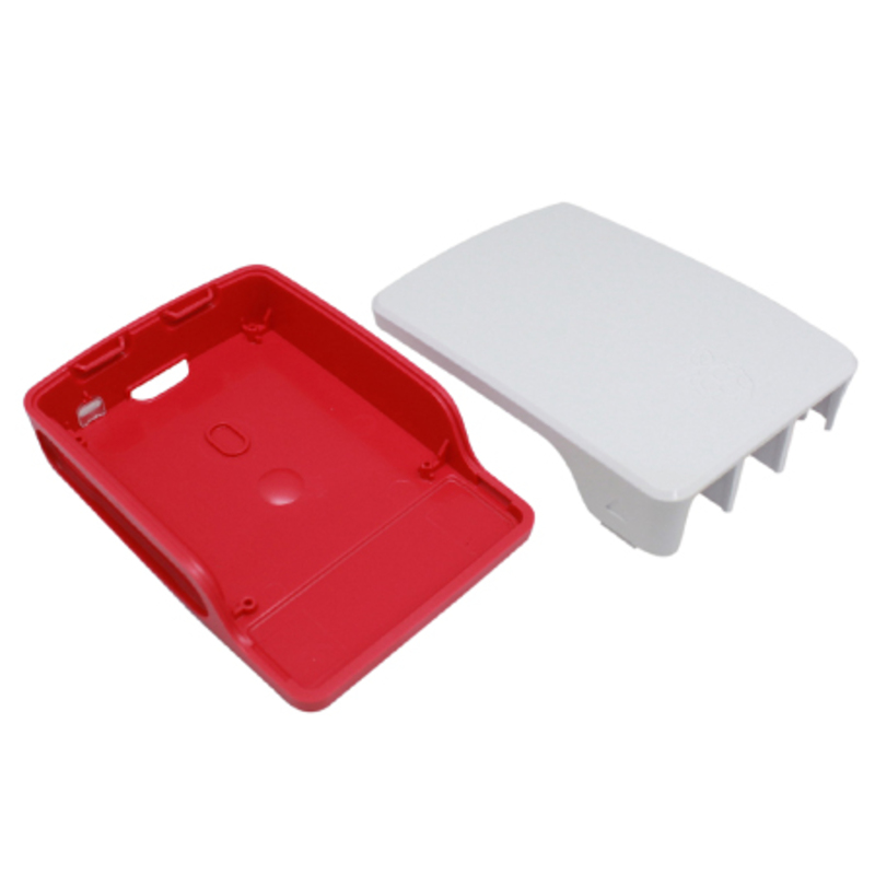 GABINETE ROJO-BLANCO OFICIAL PARA RASPBERRY PI 4 RASPBERRY-PI-4-GABINETE-R