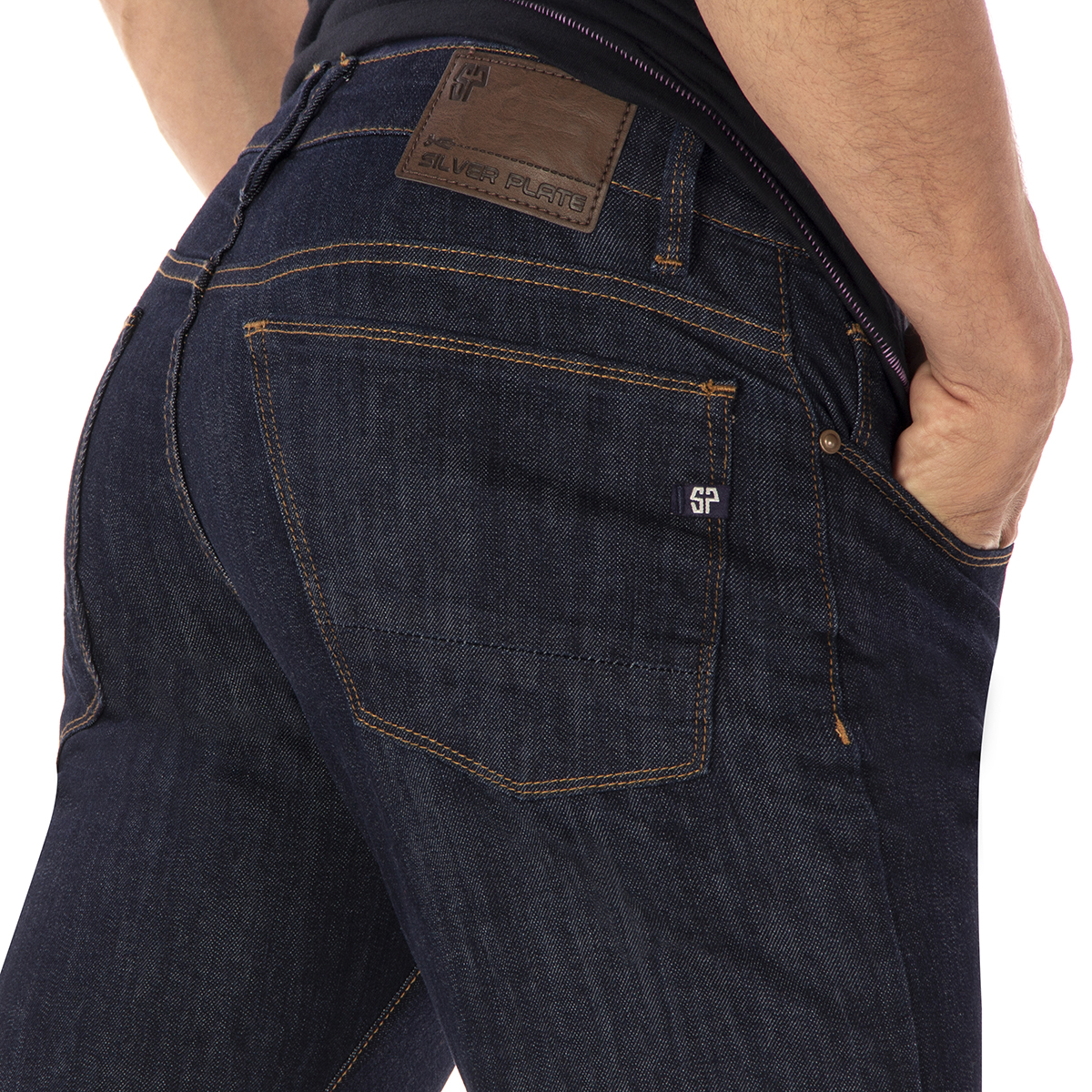 Skinny Jeans Pantalones Silver Plate Para Hombre Jeans Silver