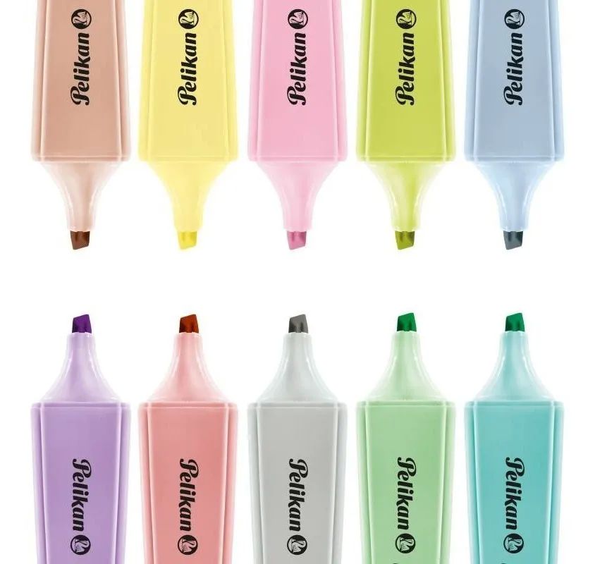 Textmarker Flash Pastel Pelikan con 10 piezas