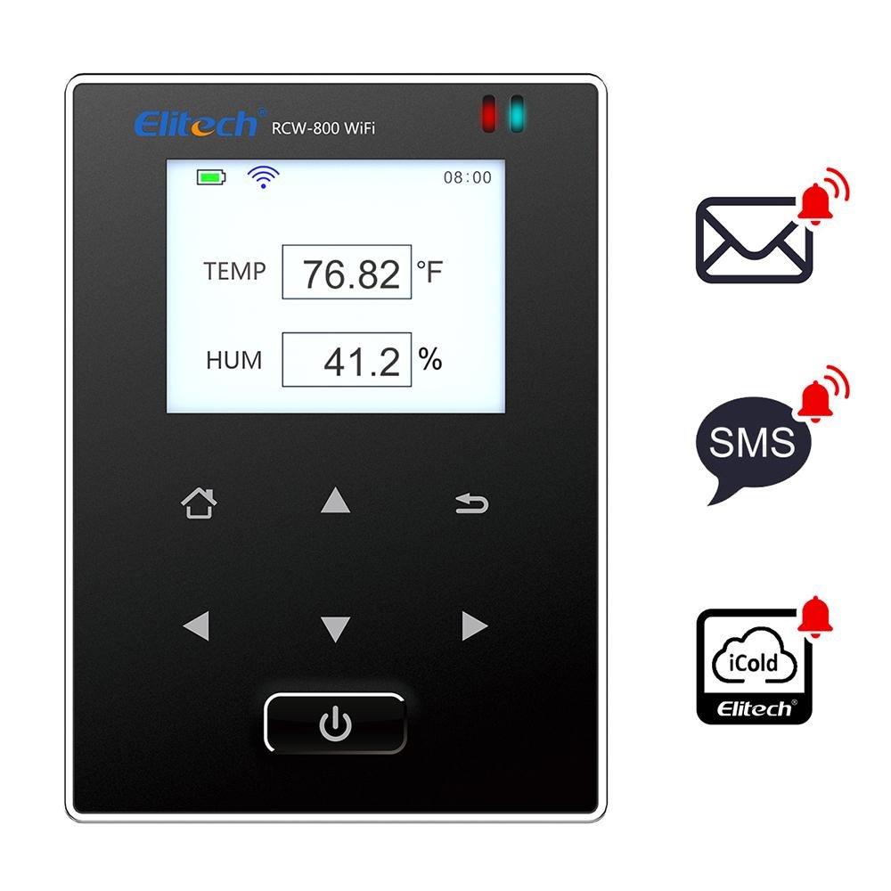 Datalogger De Temperatura y Humedad Wifi Elitech RCW-800
