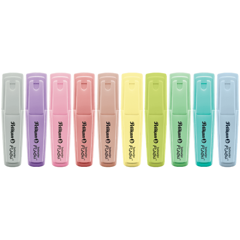 Textmarker Flash Pastel Pelikan con 10 piezas