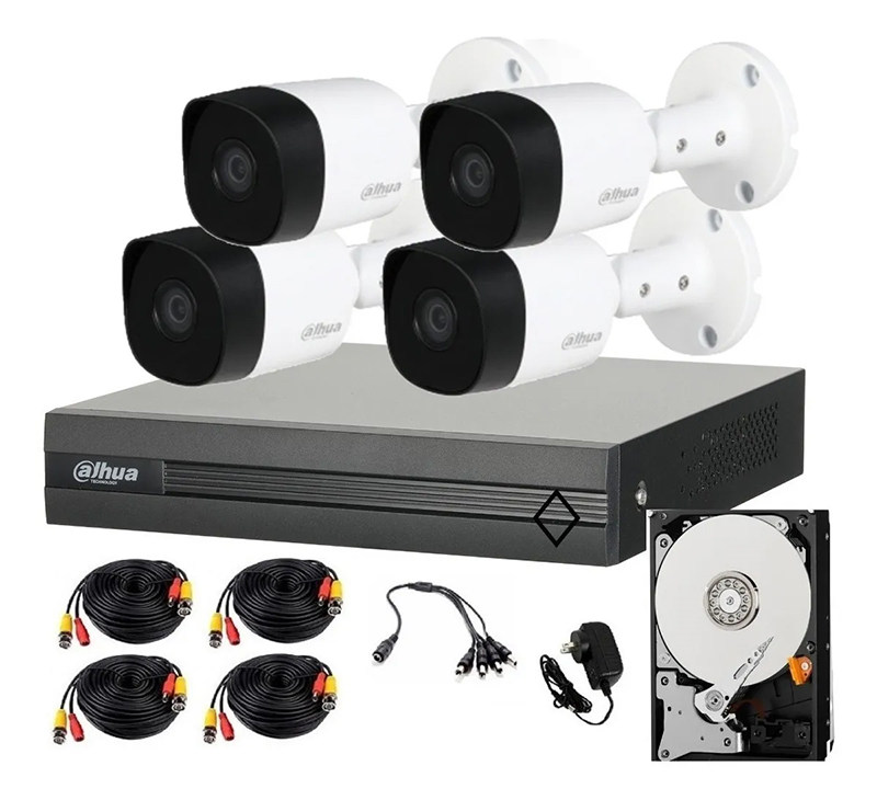 Kit de Videovigilancia Dahua Technology 500 GB 4 camaras 