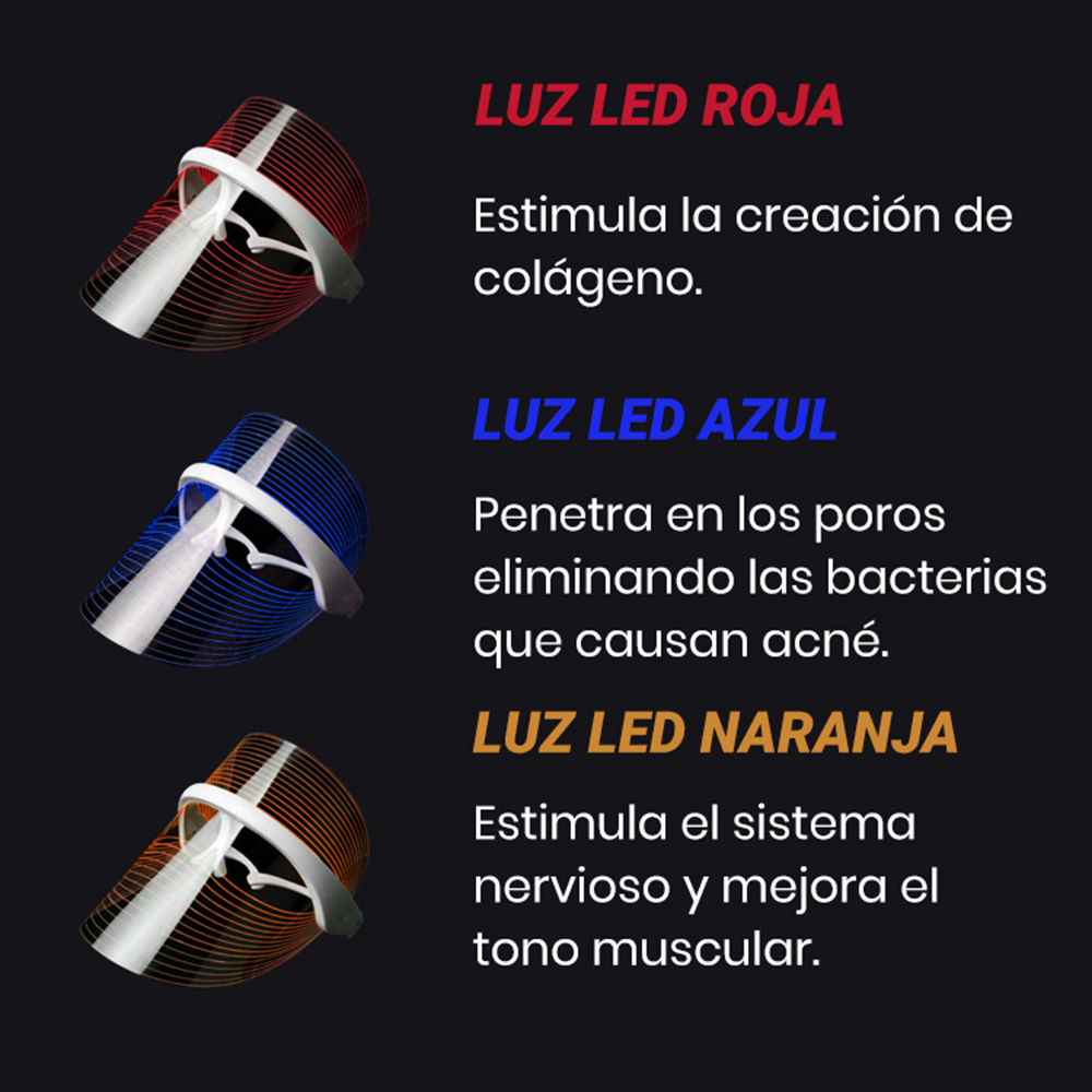 Vaporizador Sauna Facial  + Máscara Led de Rejuvenecimiento Lo Necesito